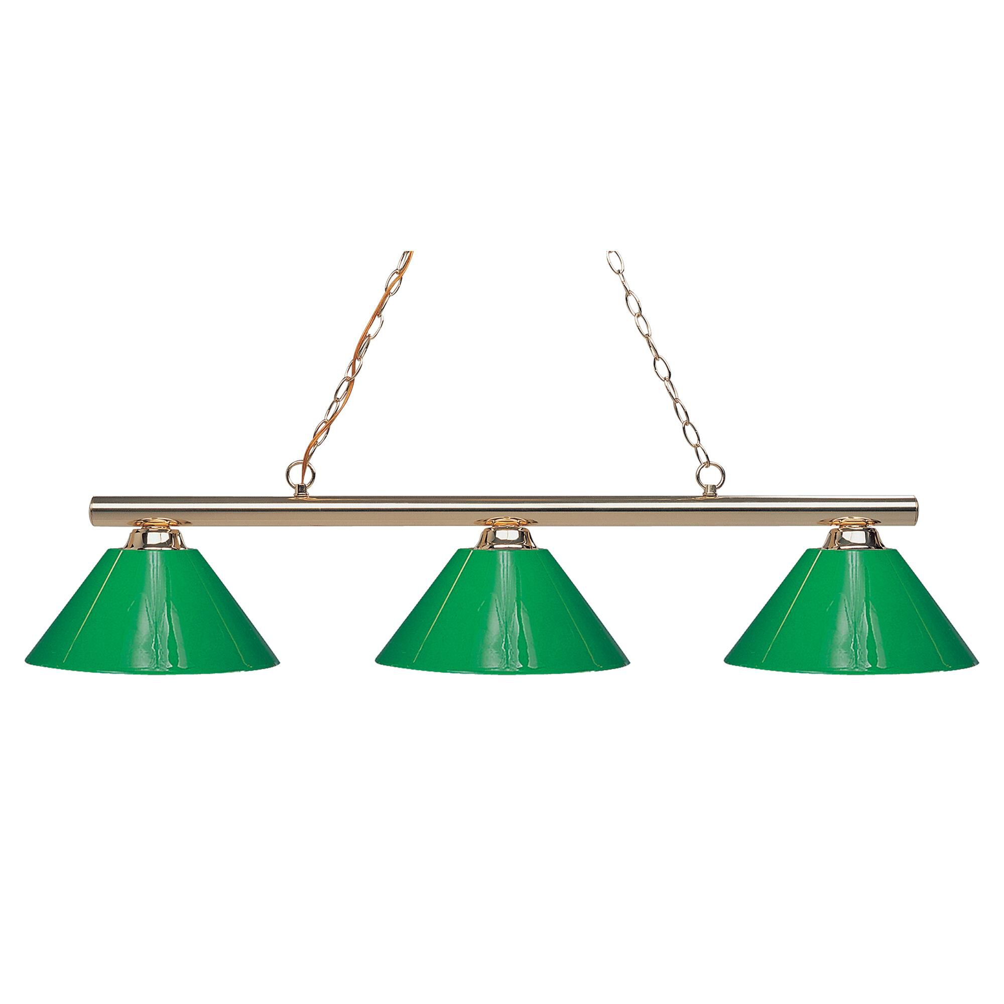 Shown in Polished Brass finish and Plastic glass and Plastic shade