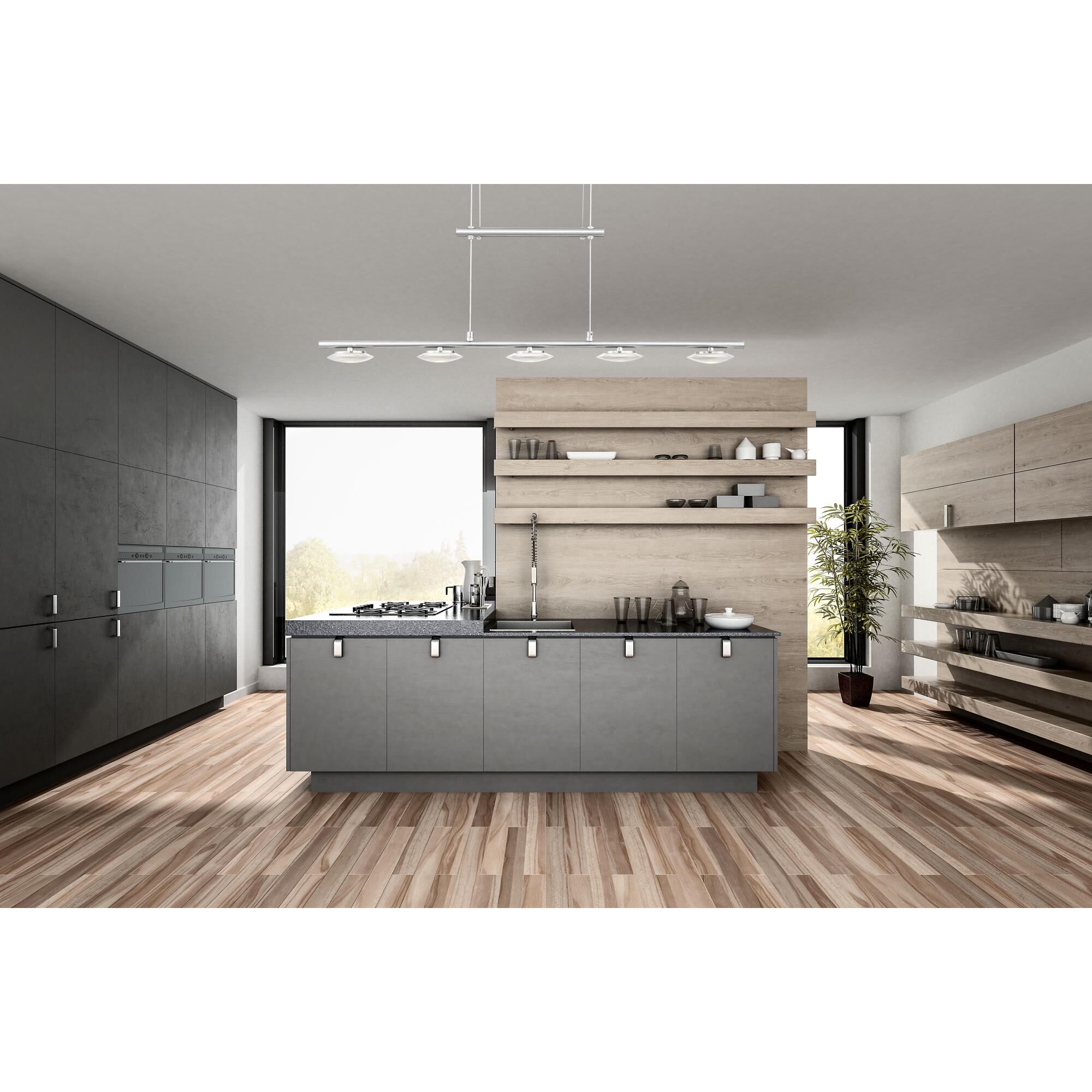 Santiago 33 Inch 5 Light LED Linear Suspension Light by Arnsberg