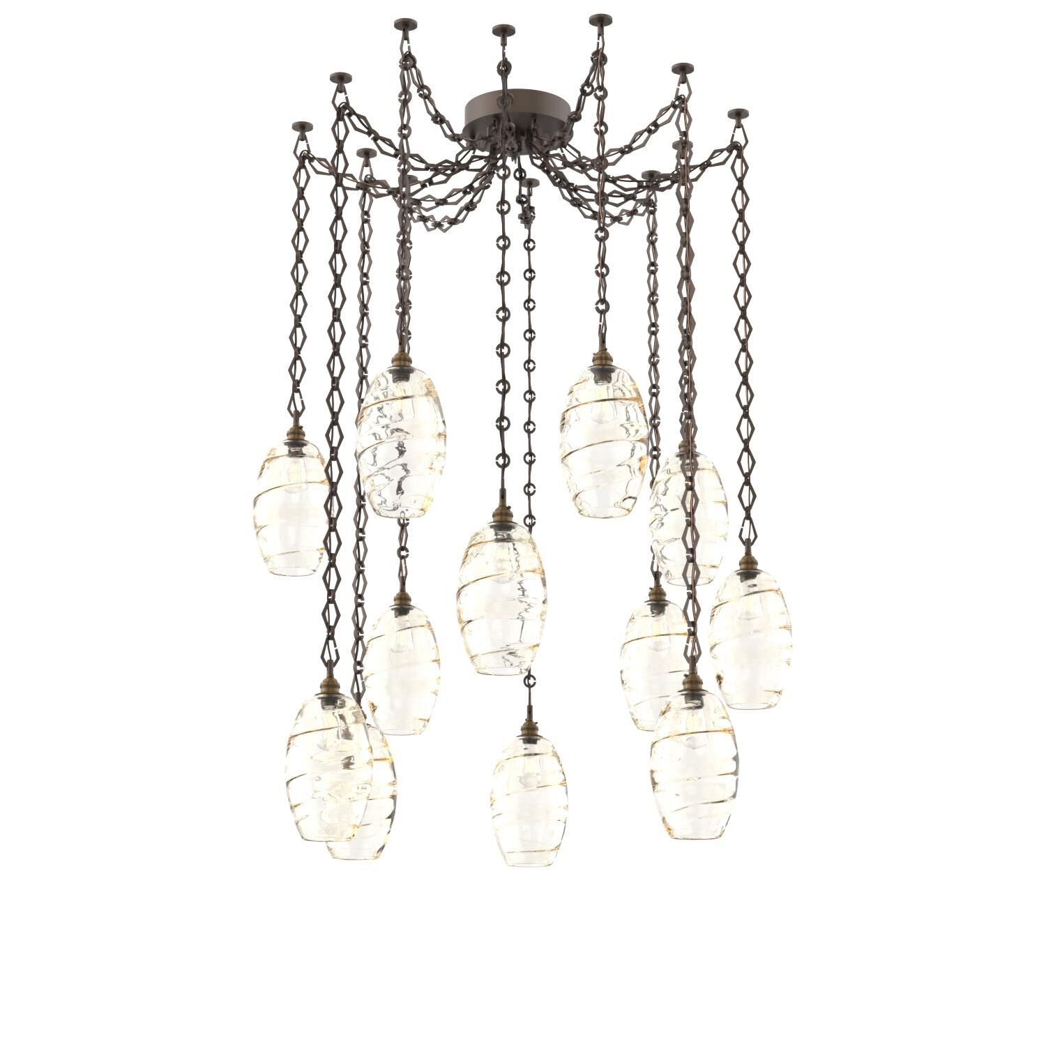 Levi Wilson Ellisse 16 Inch Multi Pendant Light by Hammerton Studio