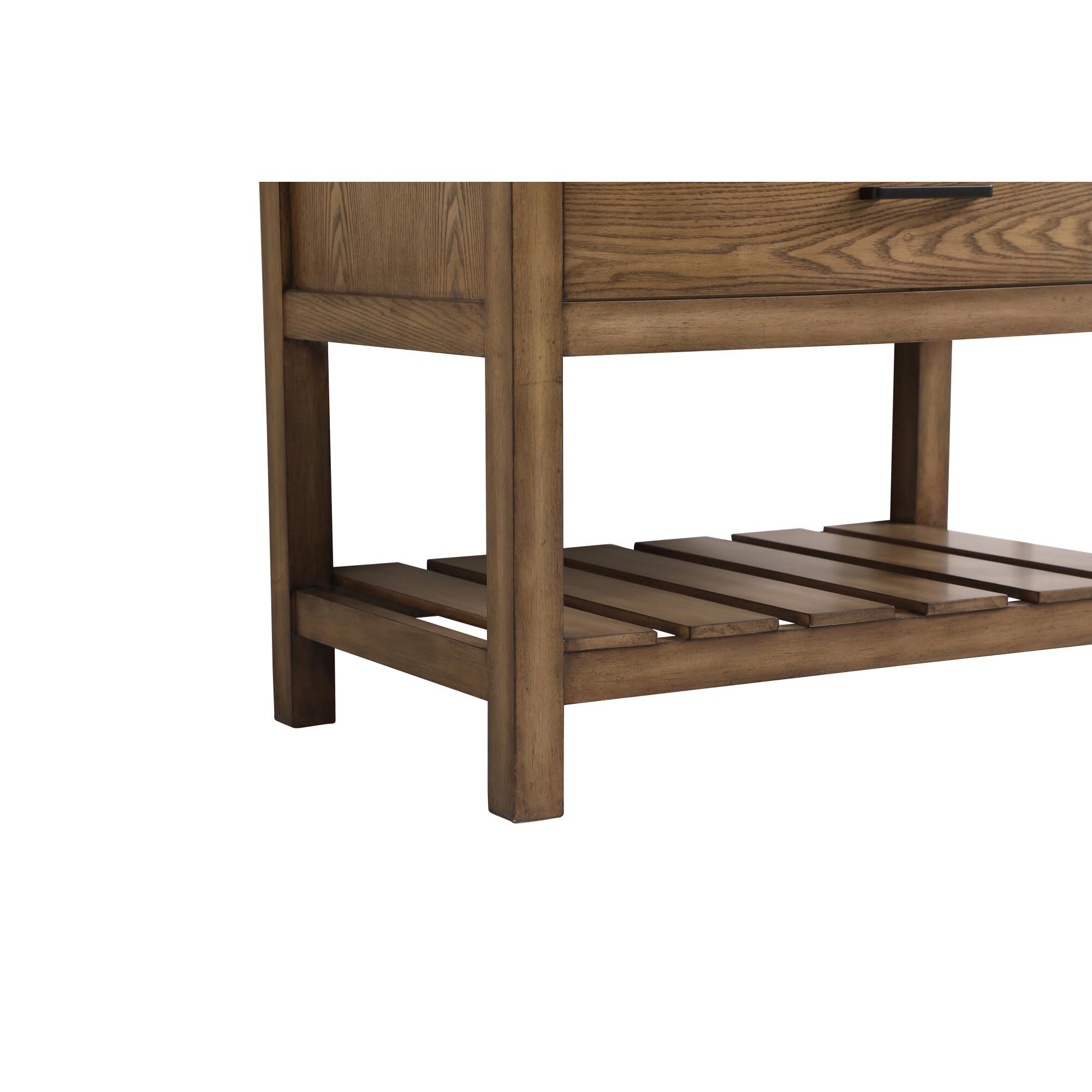 Shown in Driftwood finish and Without Backsplash accent