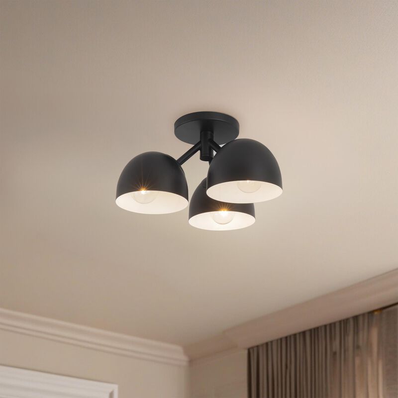 Ryan Pauly Fosso 12 Inch 3 Light Semi Flush Mount by Kuzco