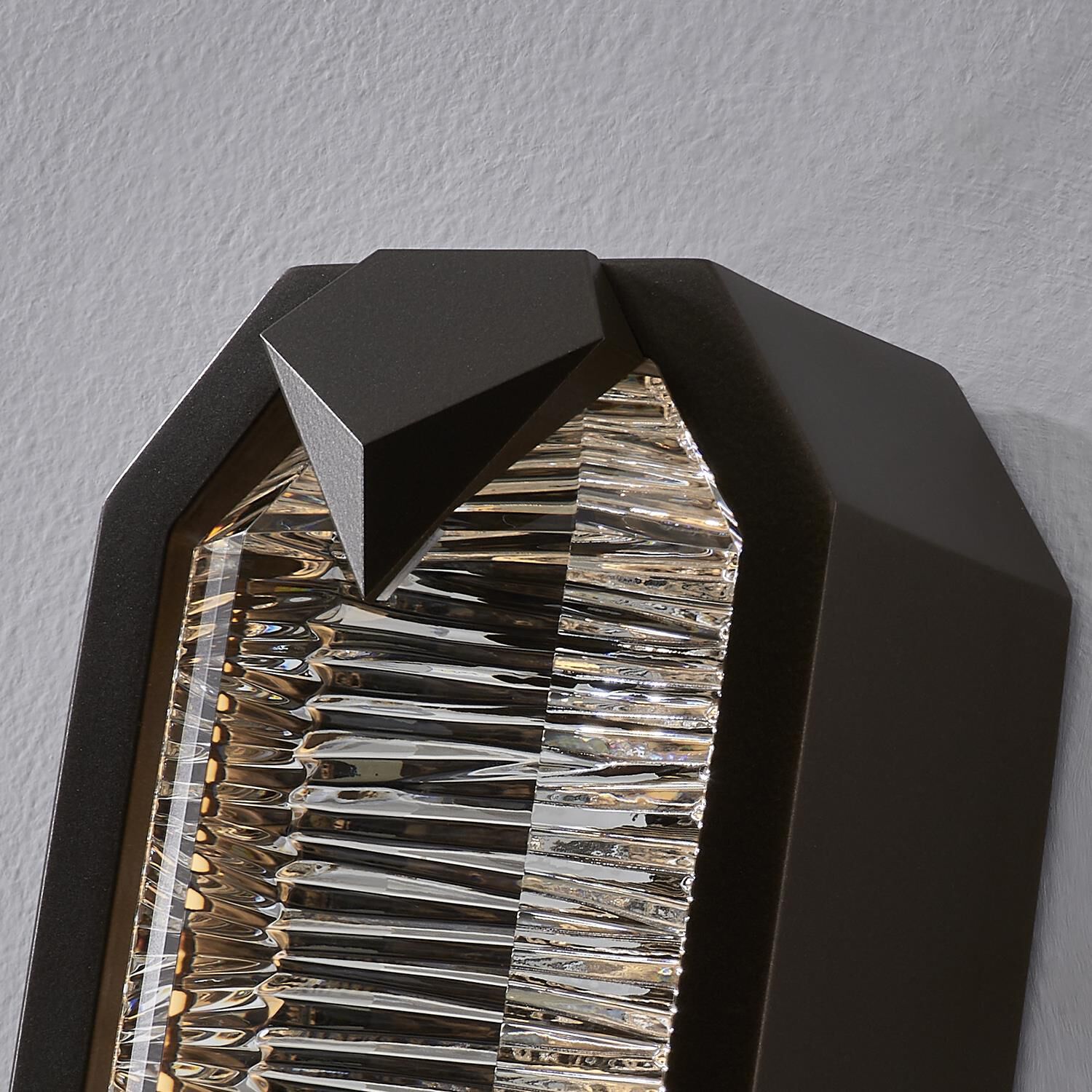 Shown in Bronze Flourocarbon finish and Firenze Clear crystal