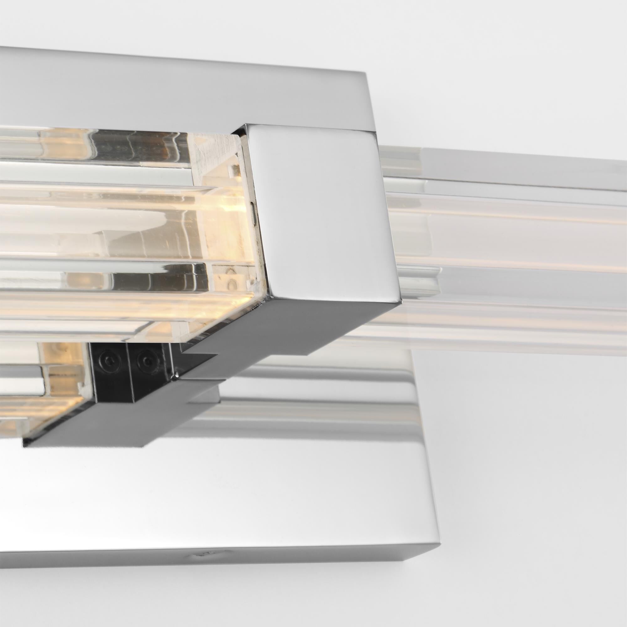 Shown in Chrome finish and Clear Acrylic glass