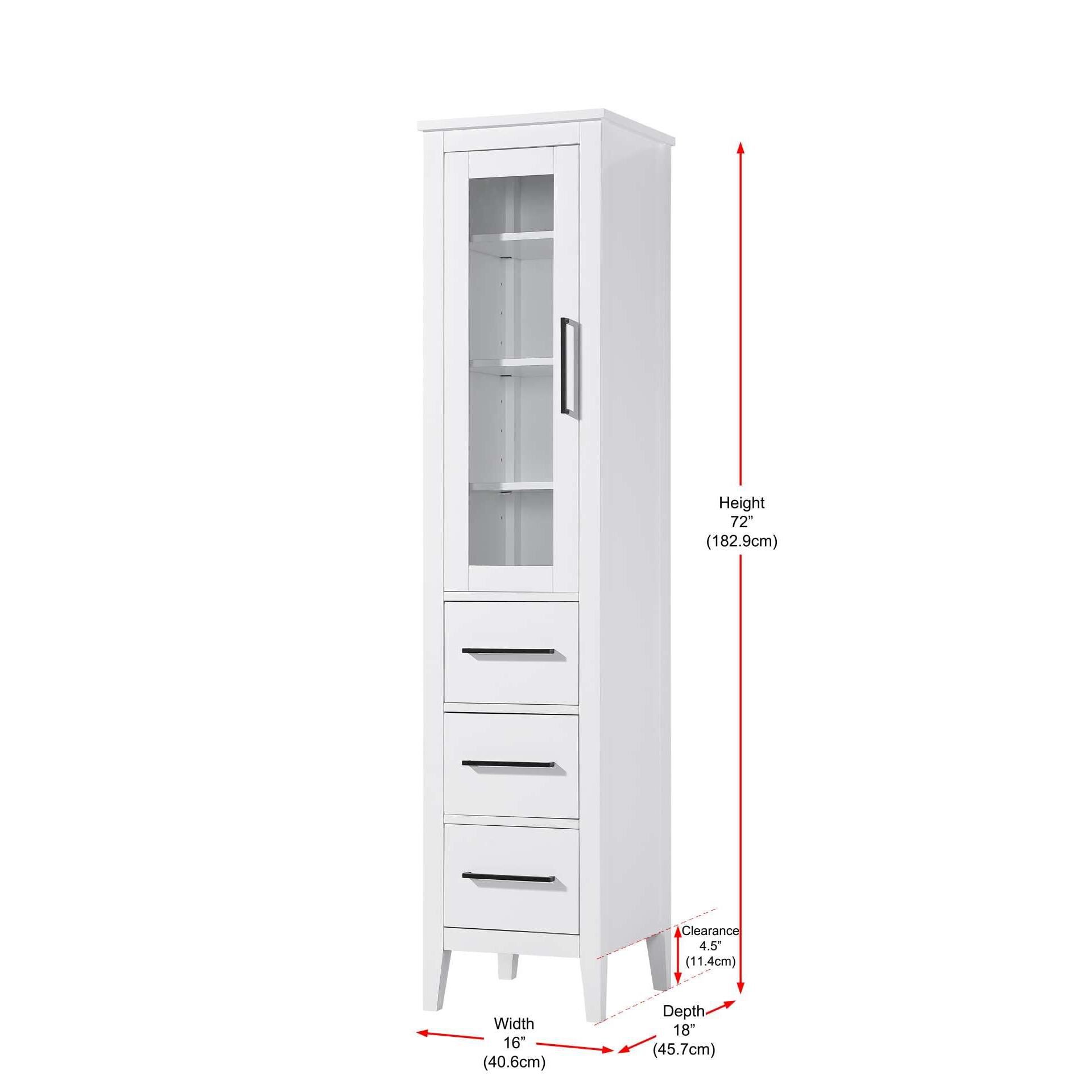 Shown in White finish