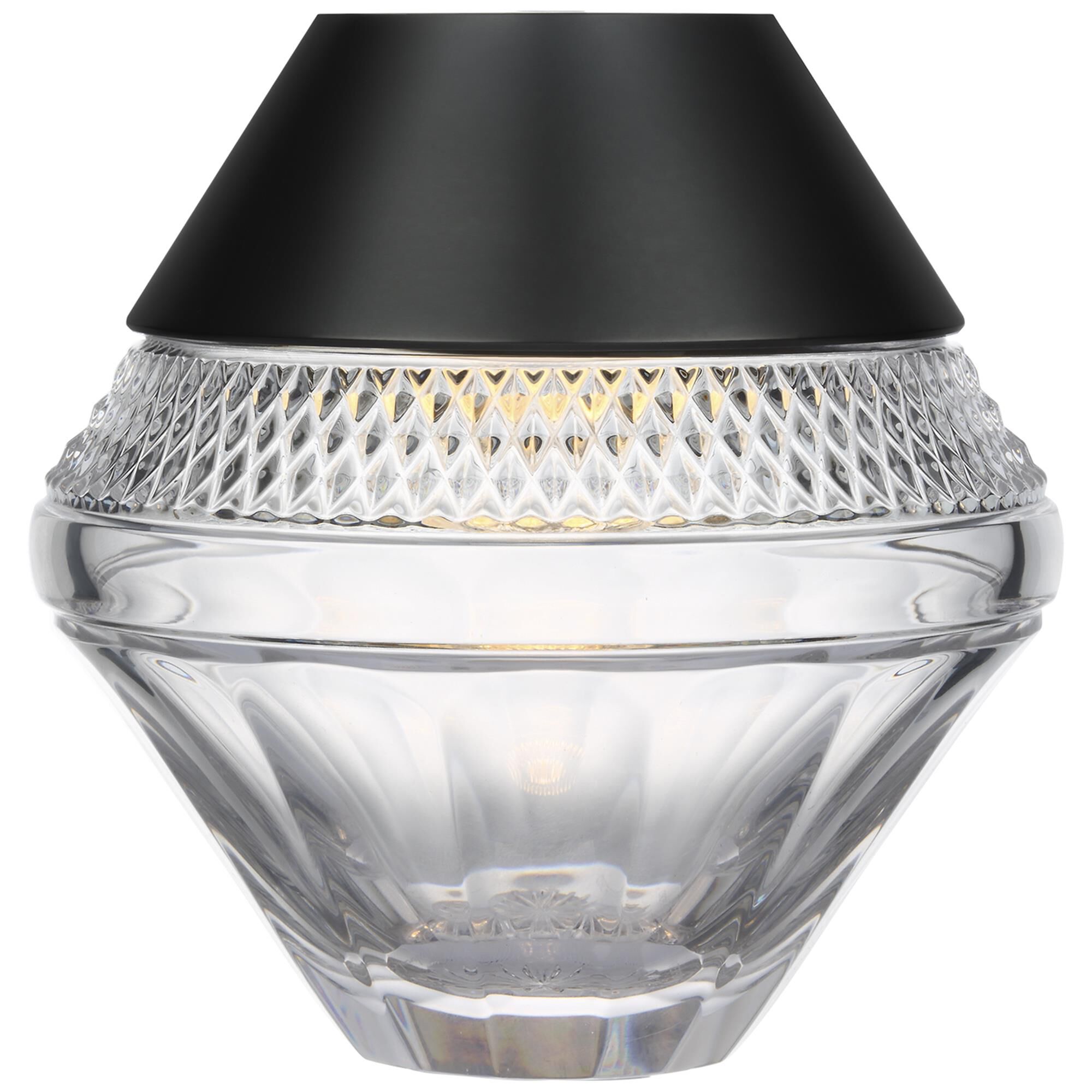 Shown in Bronze finish and Clear crystal