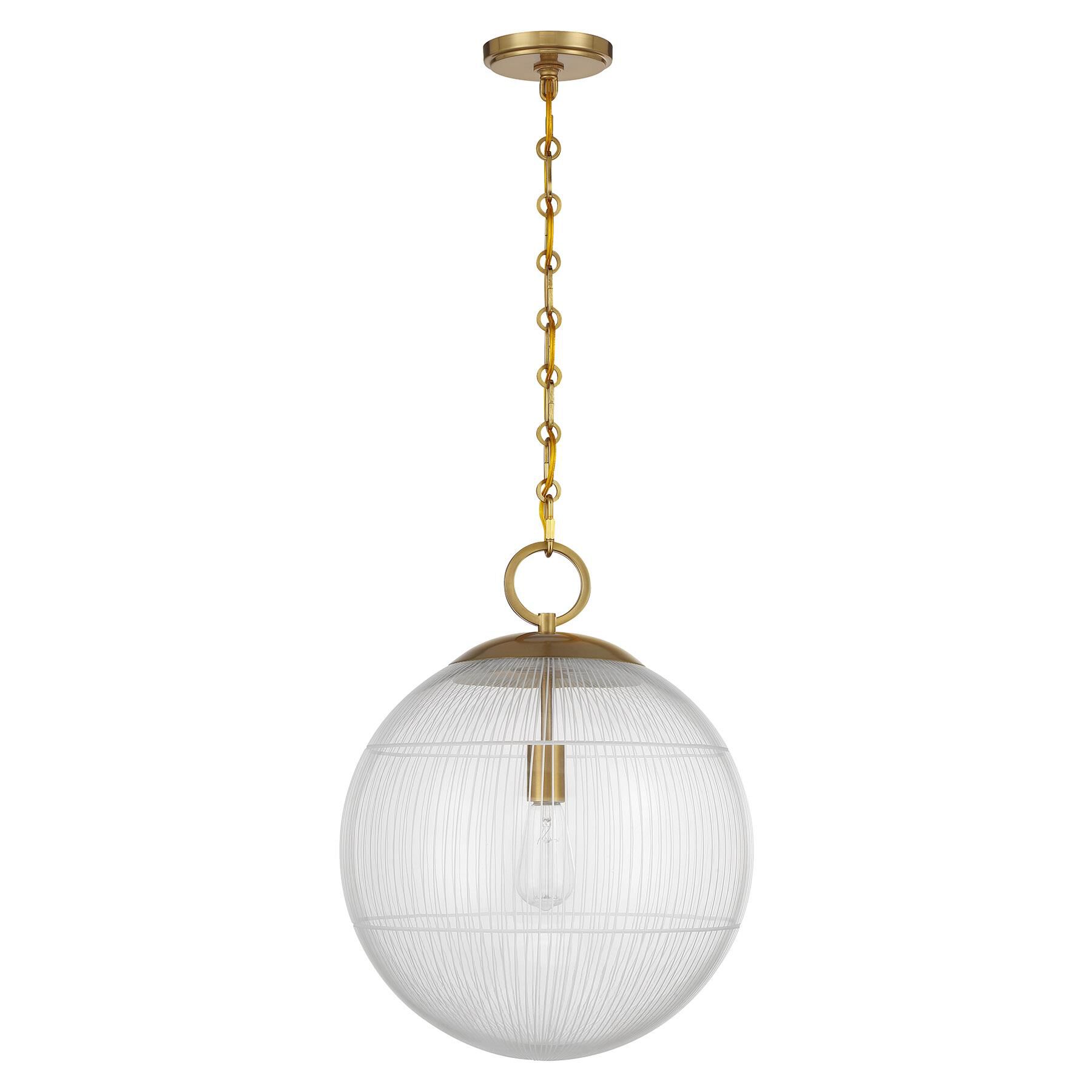 Shown in Warm Brass finish and Segmented shade