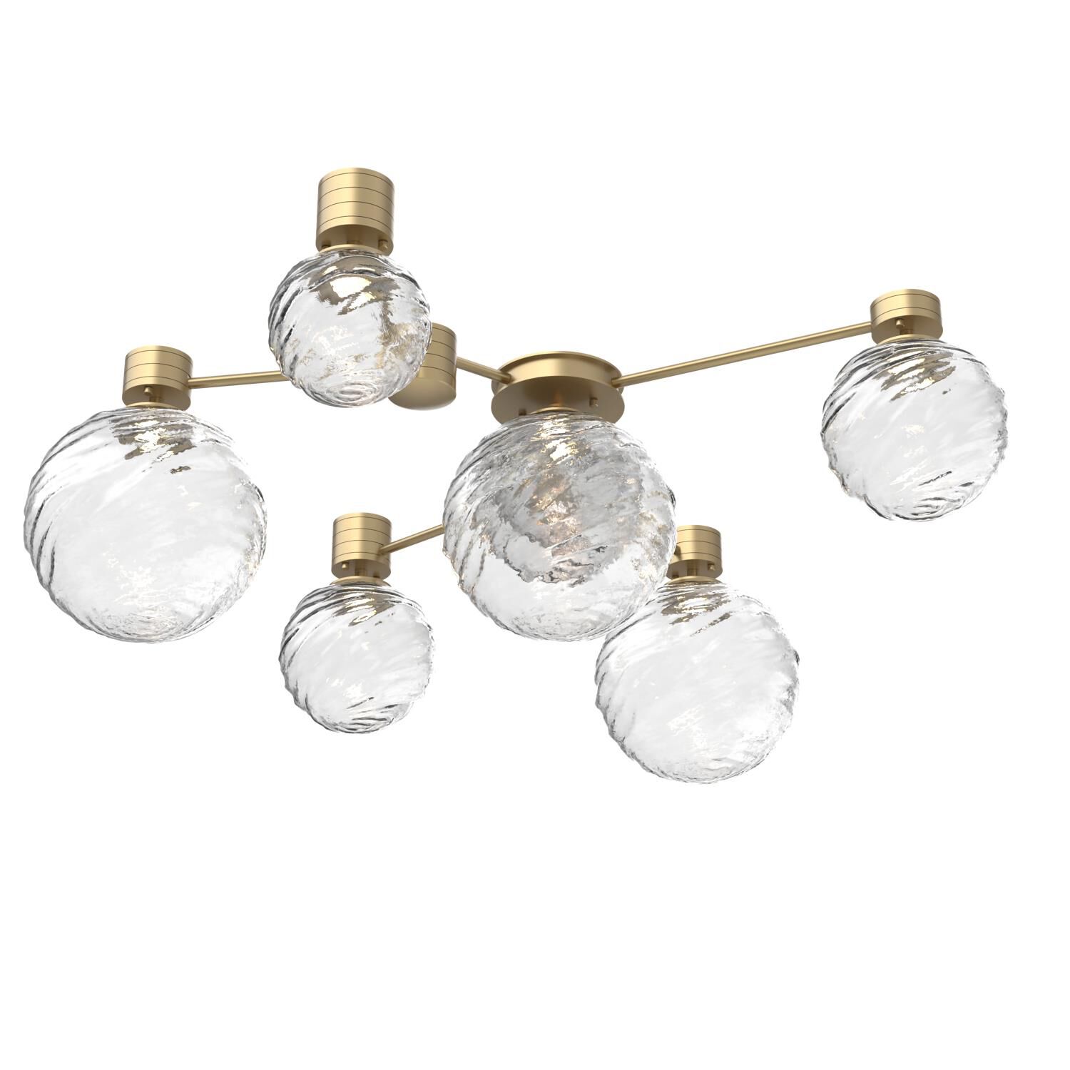 Shown in Gilded Brass finish and Clear glass