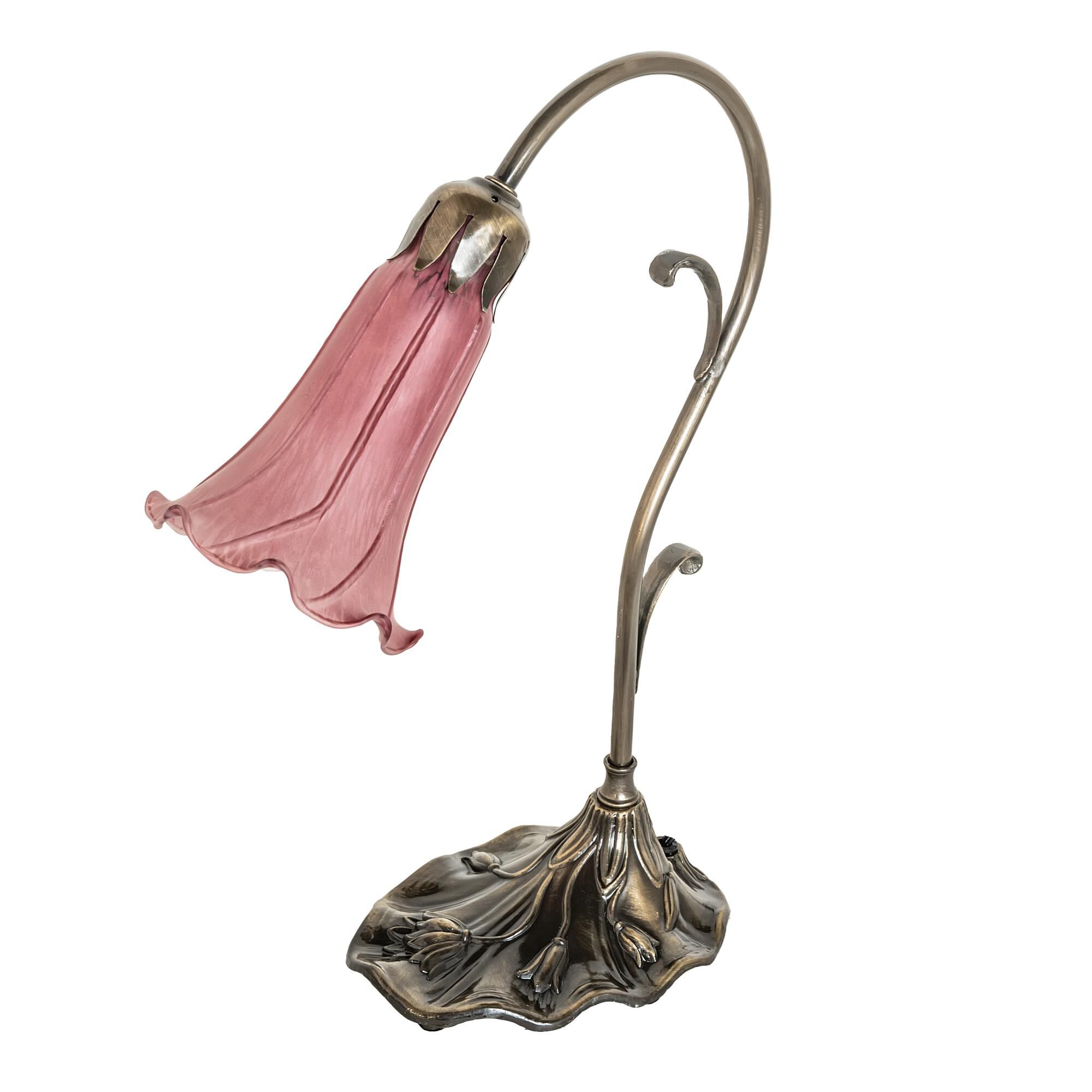 Shown in Antique Brass finish and Violet glass