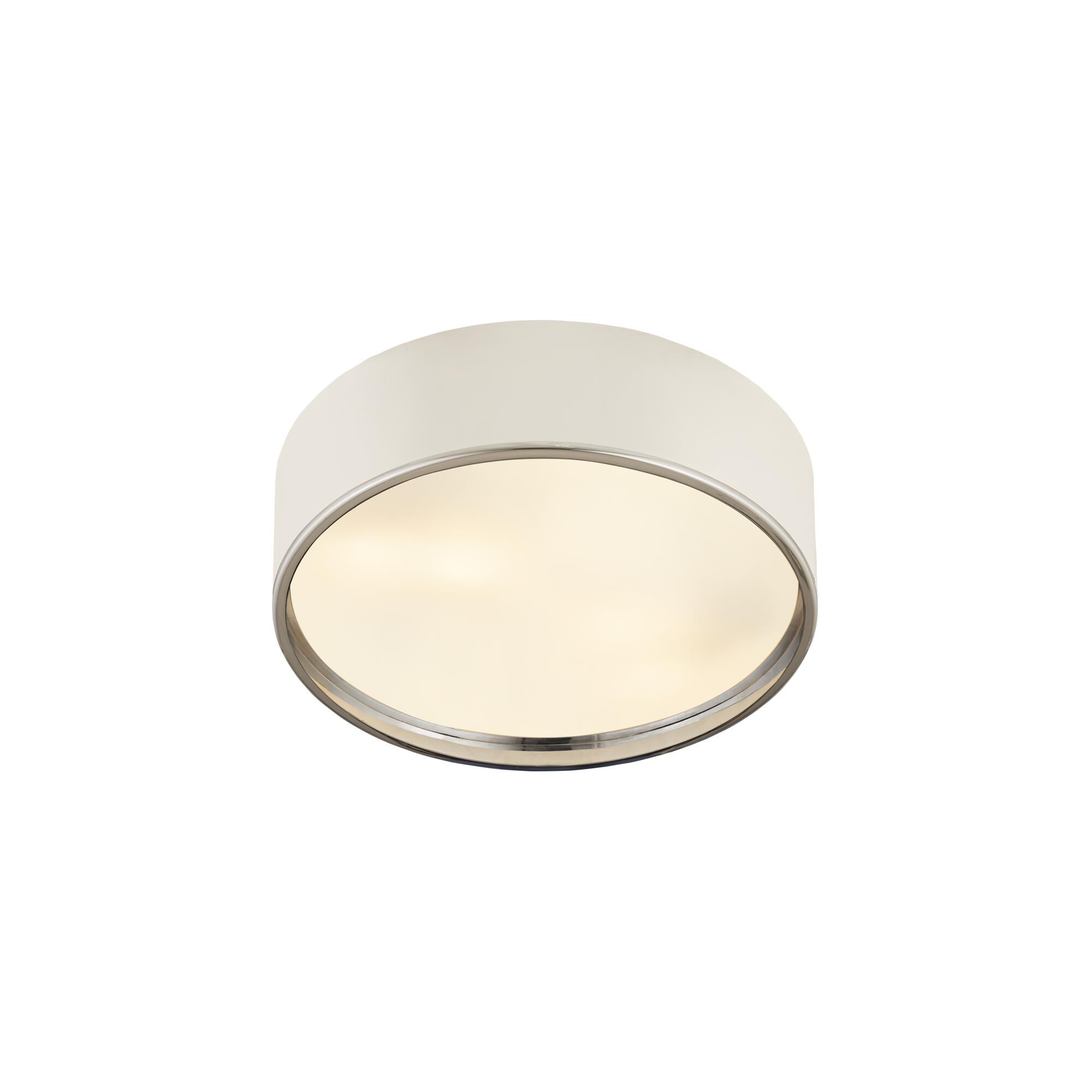 Shown in Matte White And Chrome finish and Steel glass and Steel shade
