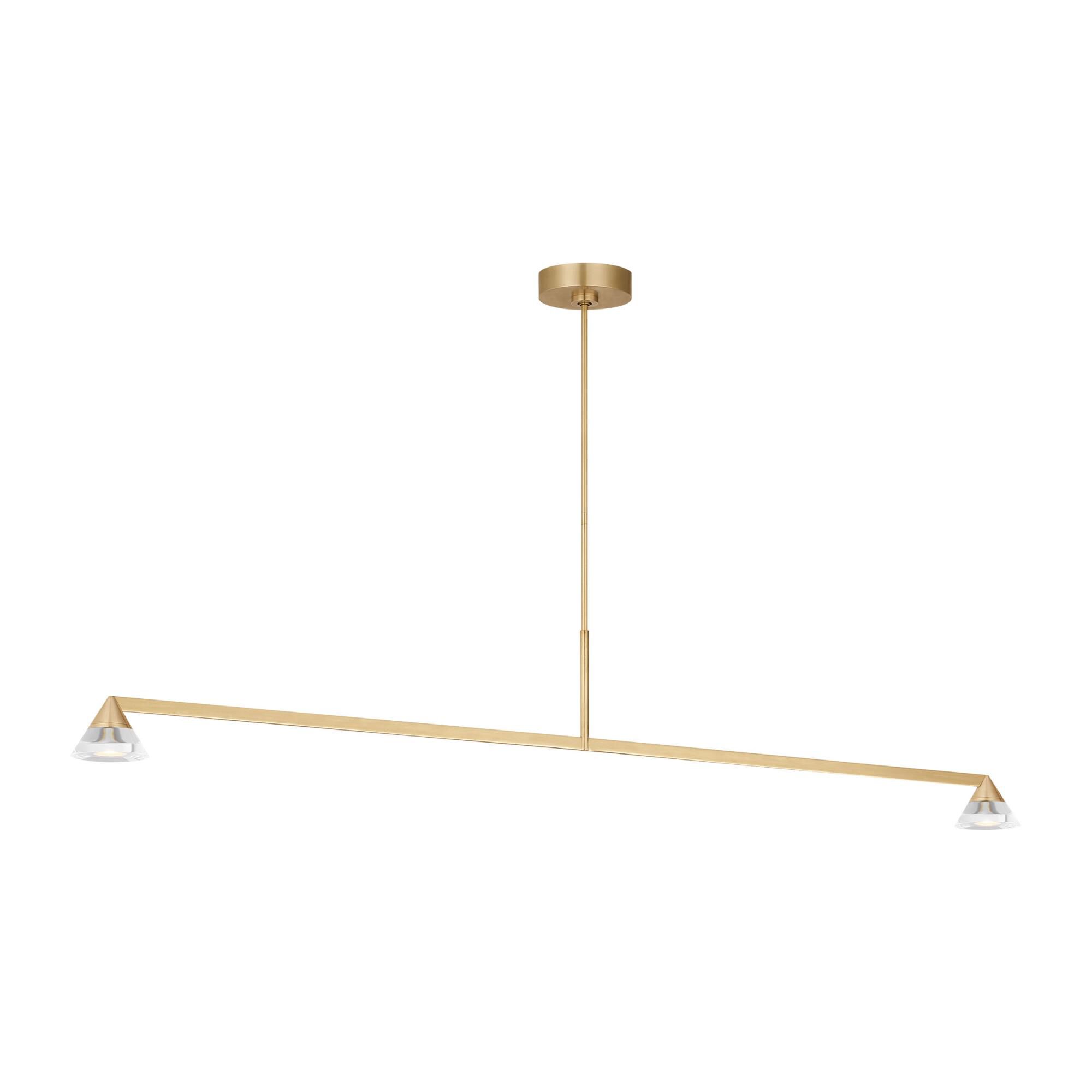 Shown in Hand-Rubbed Antique Brass finish and Crystal glass