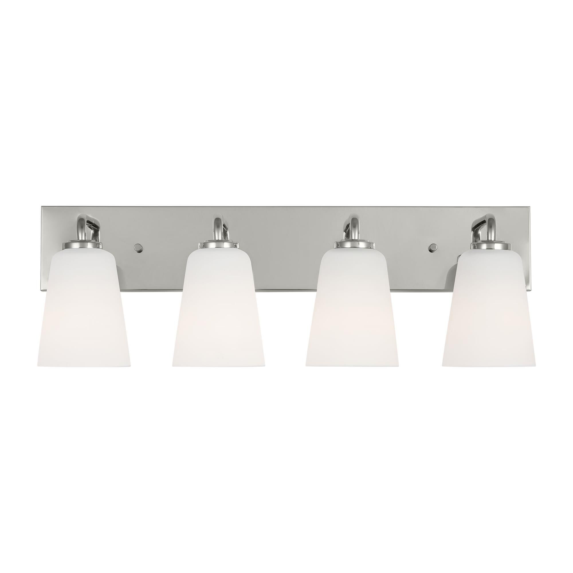 Shown in Chrome finish and Etched Painted White Inside glass