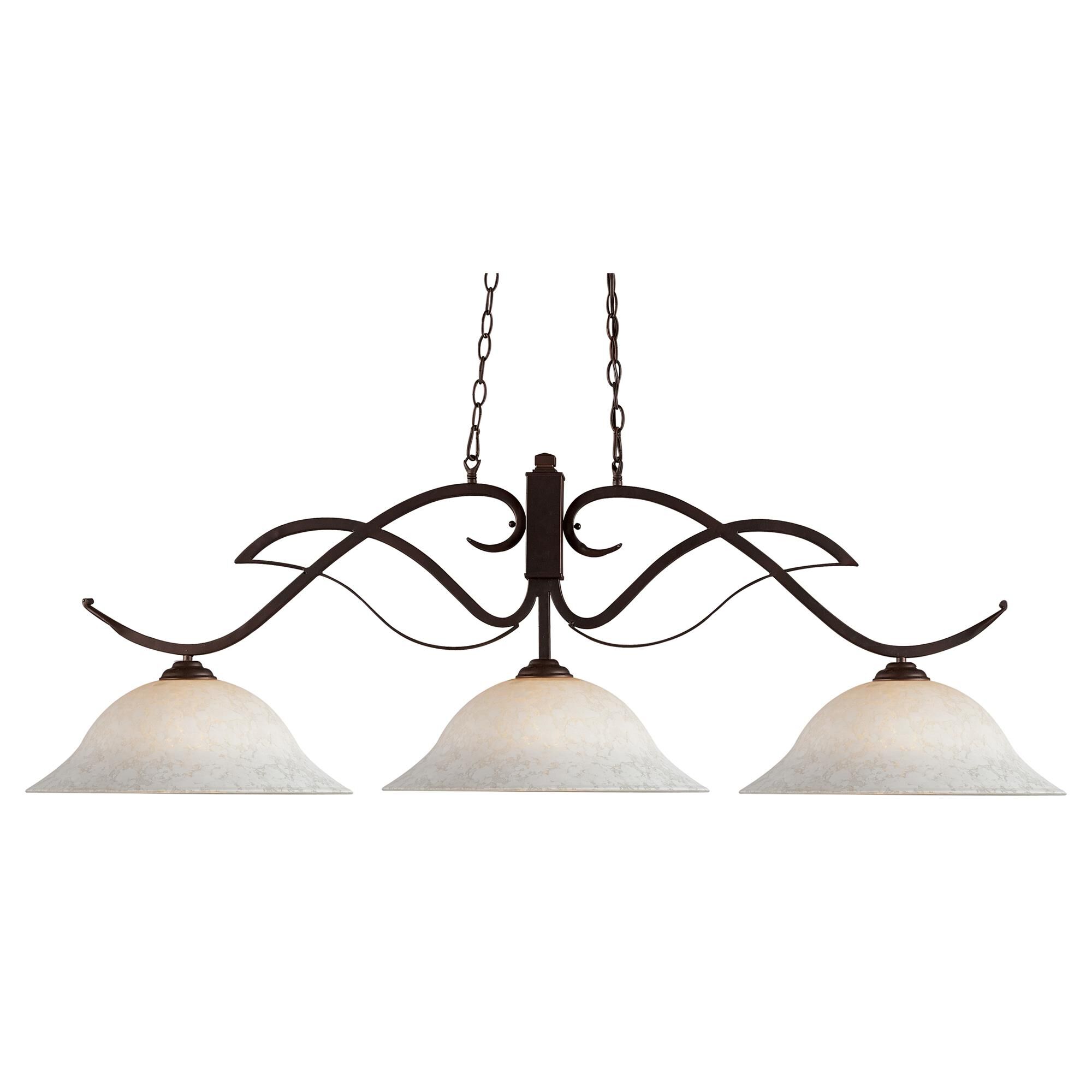 Shown in Bronze finish and Glass shade