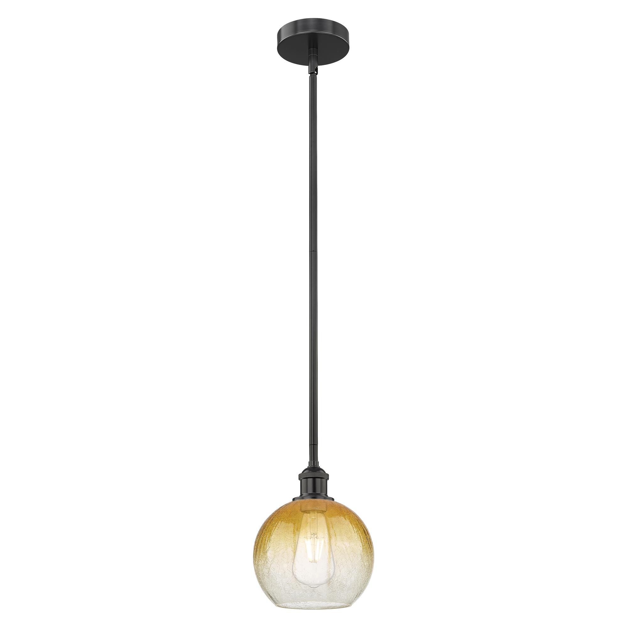 Shown in Matte Black finish and Amber glass