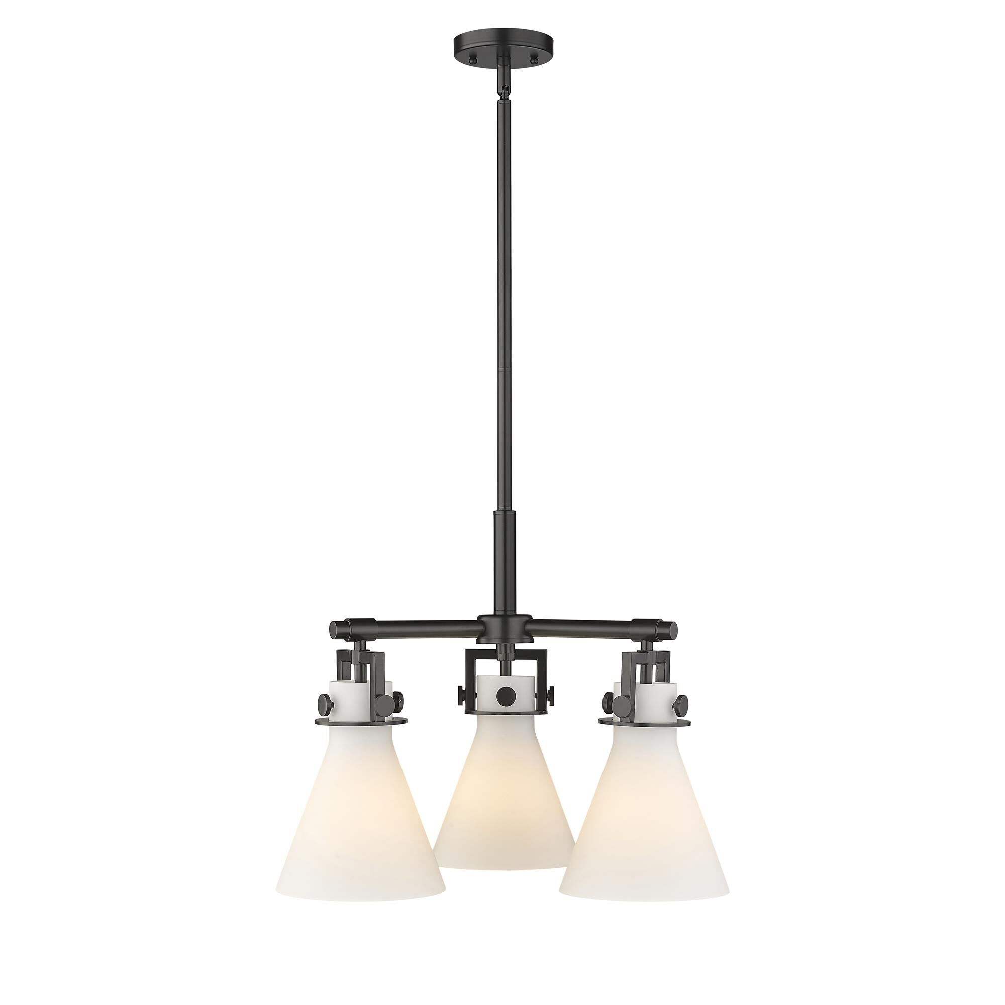 Shown in Matte Black finish and Matte White glass