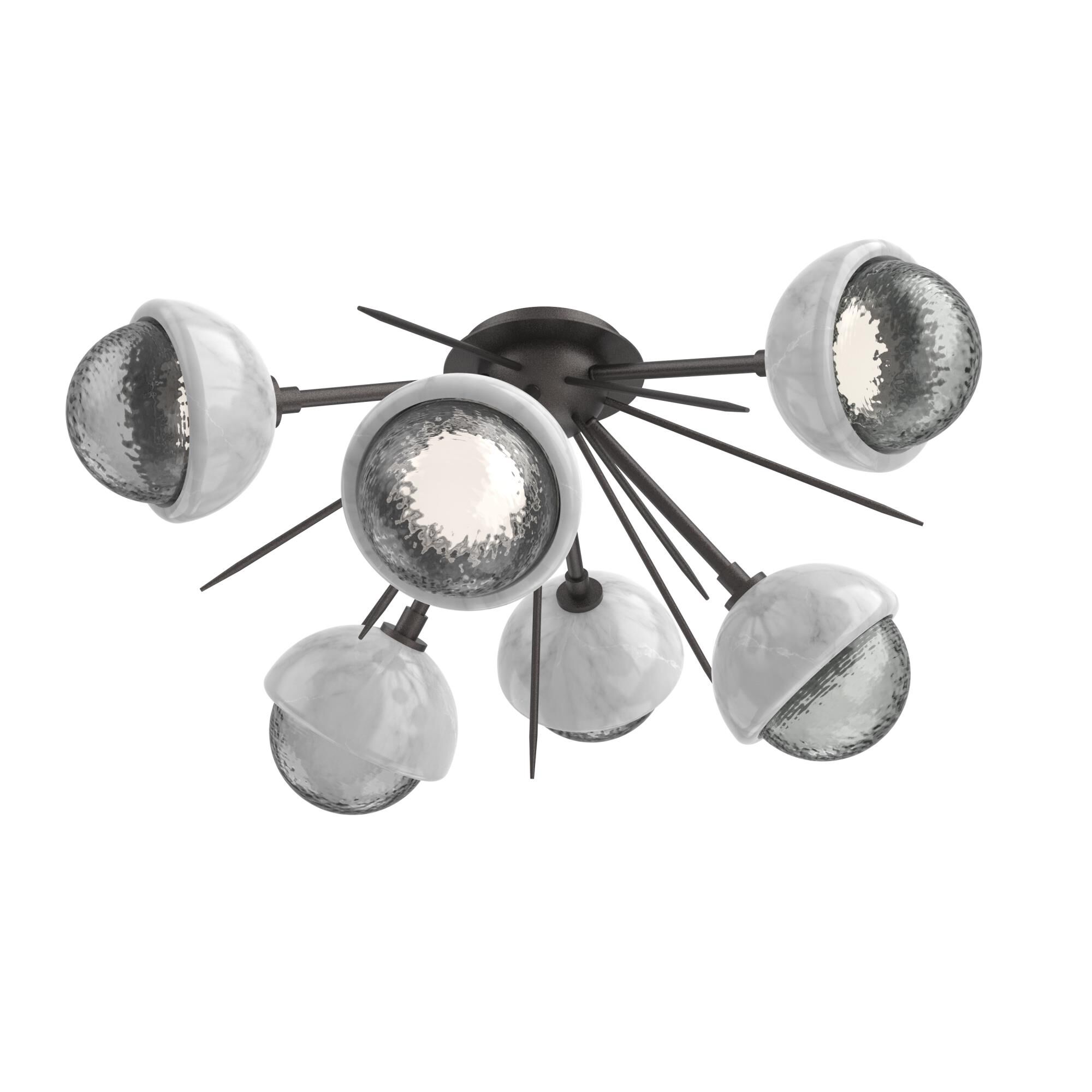 Levi Wilson Cabochon 28 Inch Semi Flush Mount by Hammerton Studio