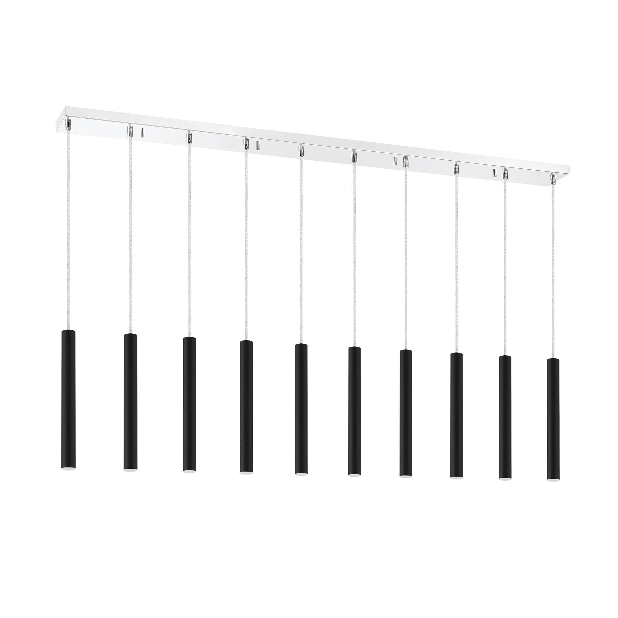 Shown in Chrome finish and Steel glass and Steel shade