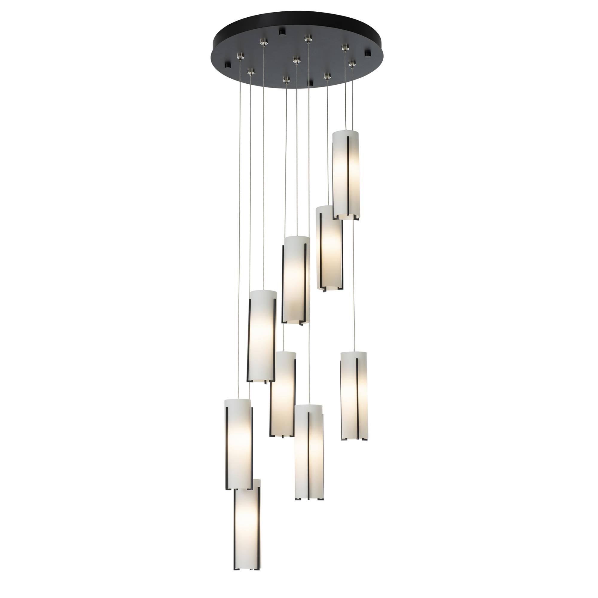 Exos Glass 21 Inch Multi Light Pendant by Hubbardton Forge