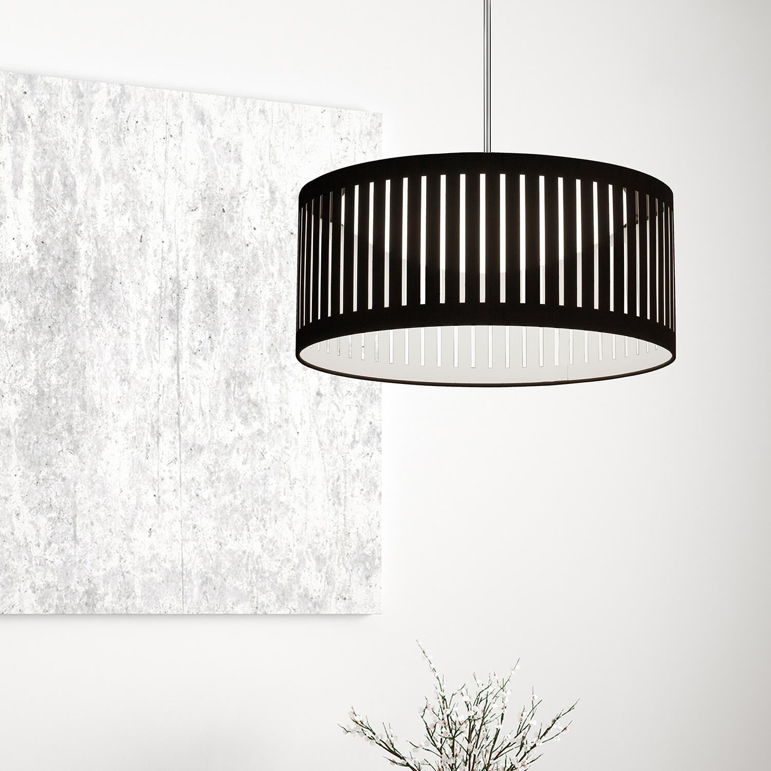Dainolite Slit Drum 20 Inch LED Large Pendant