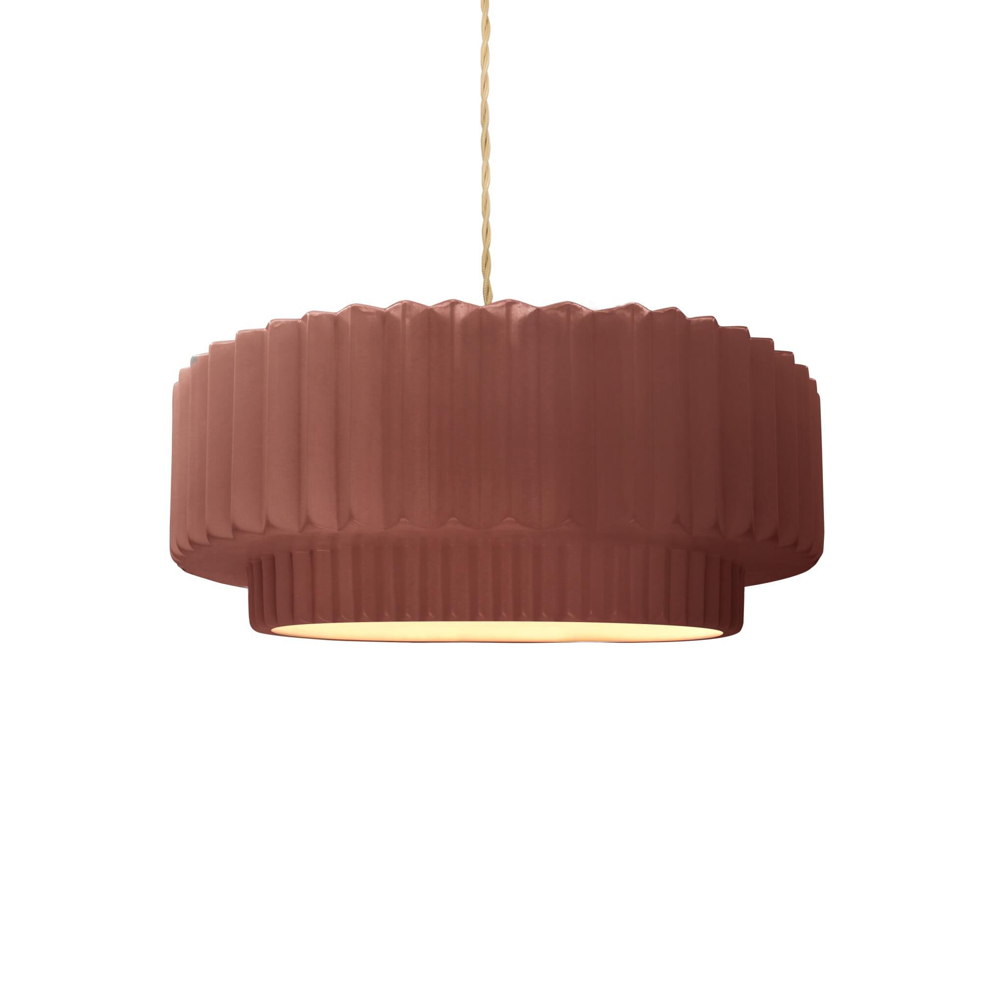Shown in Brushed Nickel finish and Canyon Clay shade