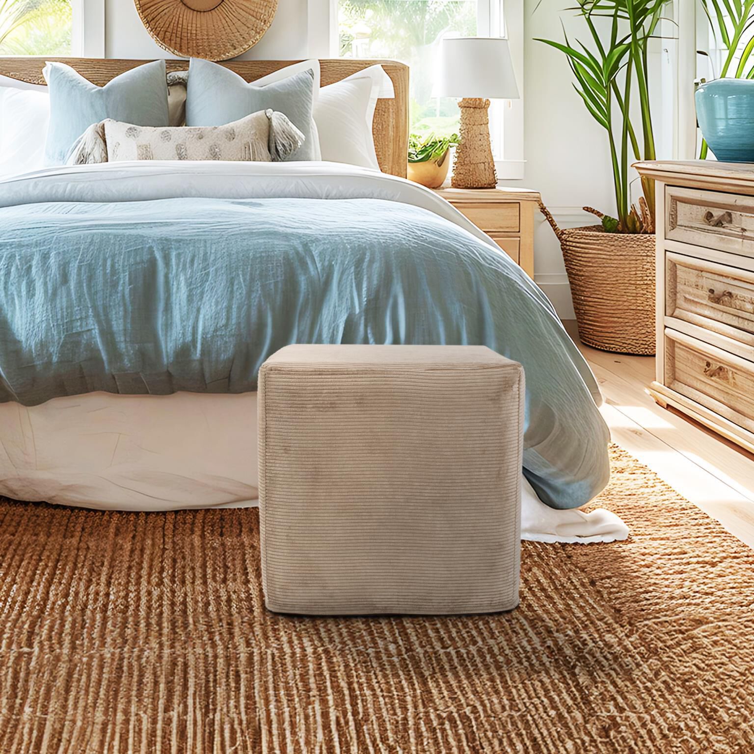 The Pana Blocks & Cylinders Ottoman by Howard Elliott Collection