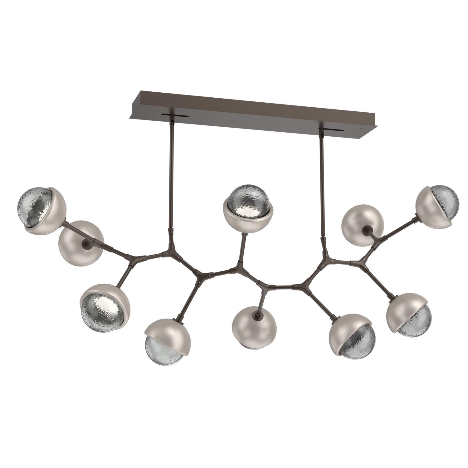 Shown in Flat Bronze finish and Smoke glass and Beige Silver accent
