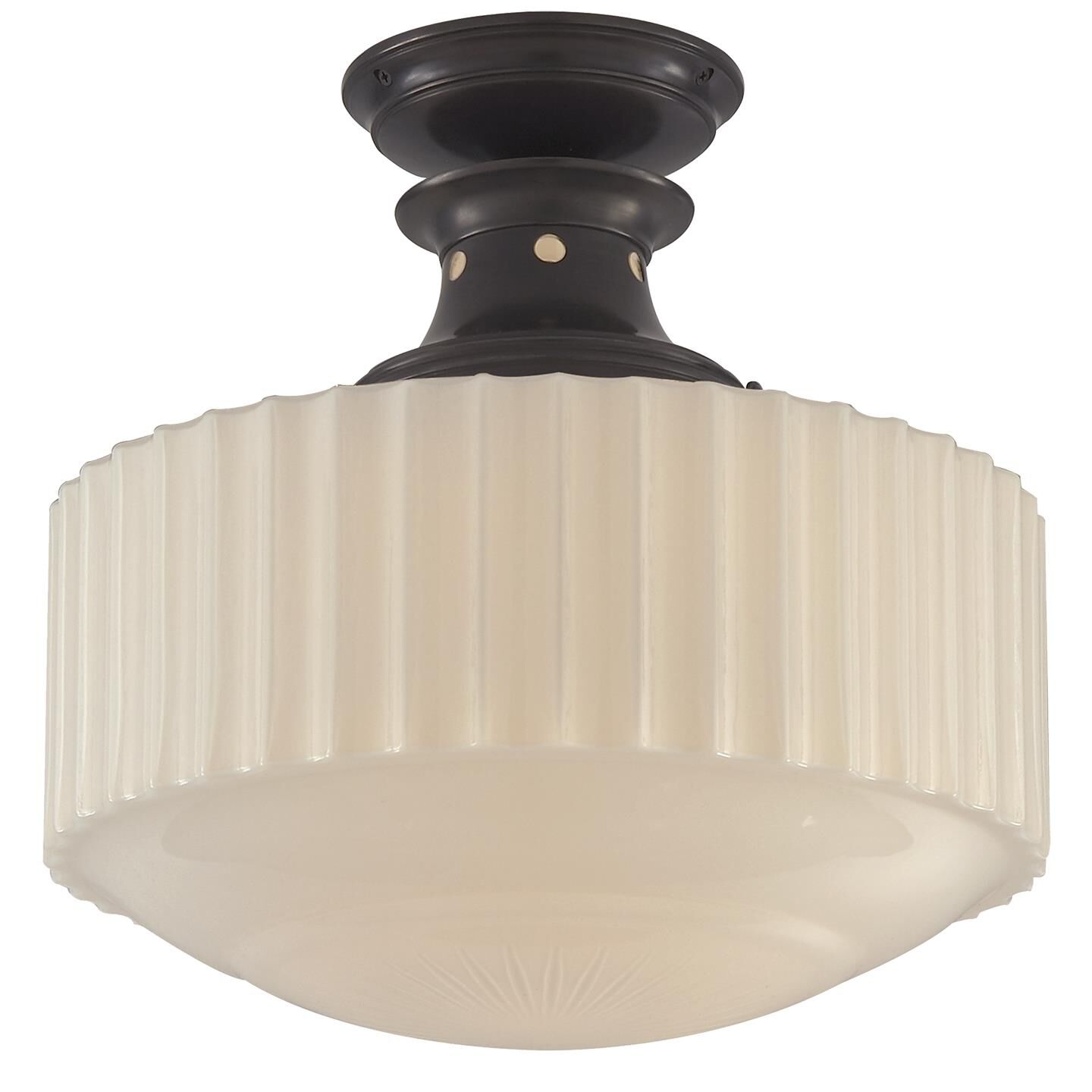 Thomas O'Brien Milton Road 14 Inch 1 Light Semi Flush Mount by Visual Comfort Signature Collection
