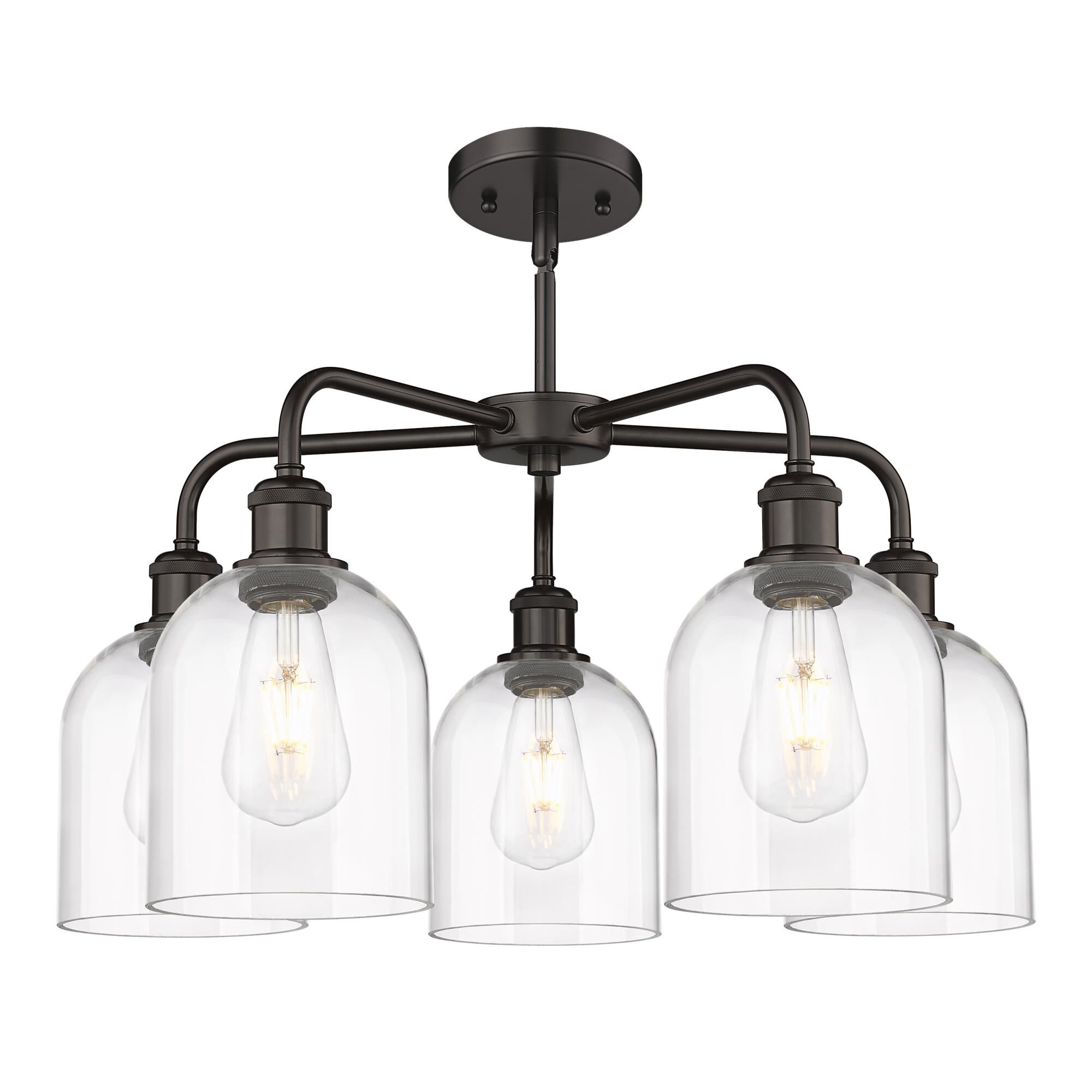 Shown in Oil Rubbed Bronze finish and Clear glass