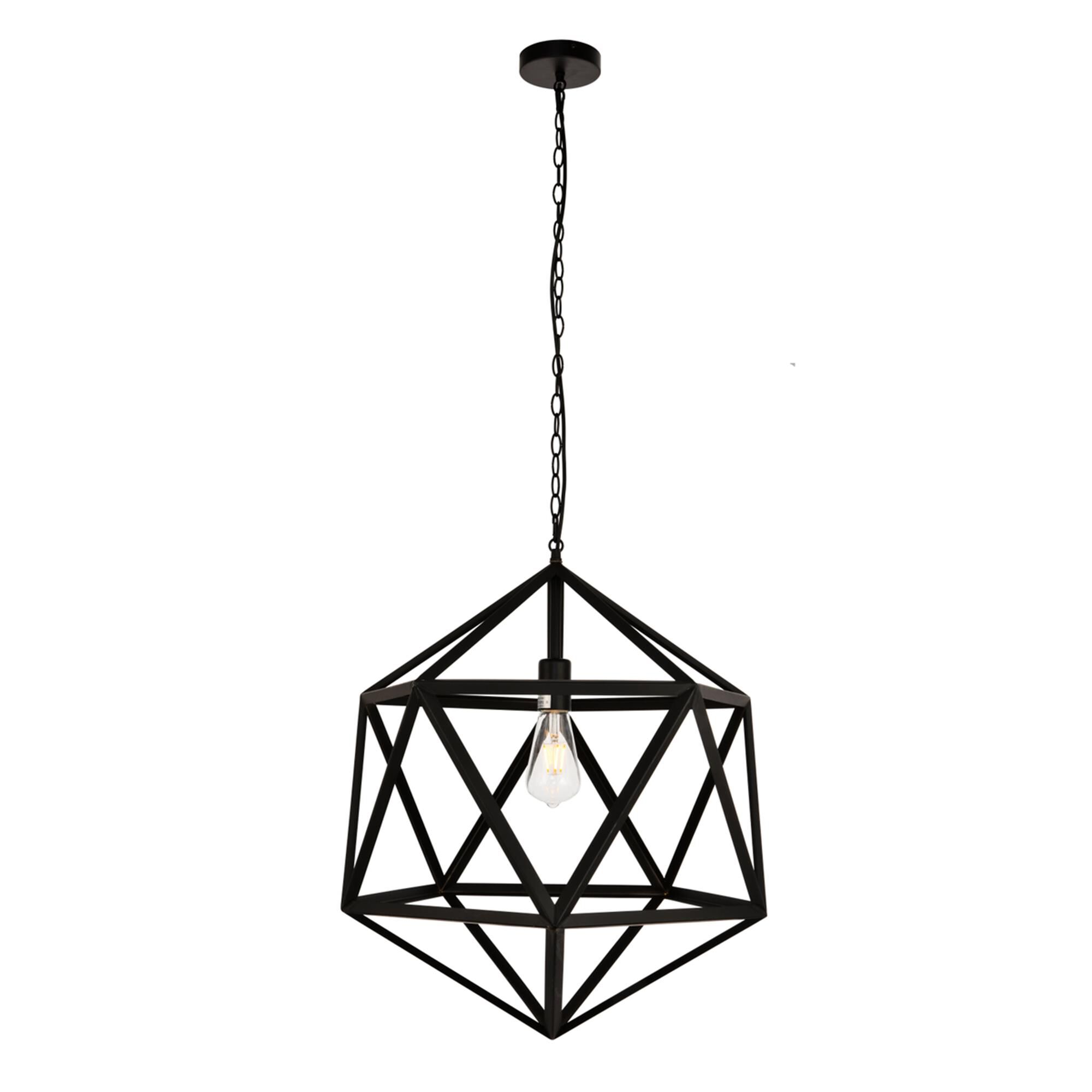 Shown in Black finish and Black Iron shade