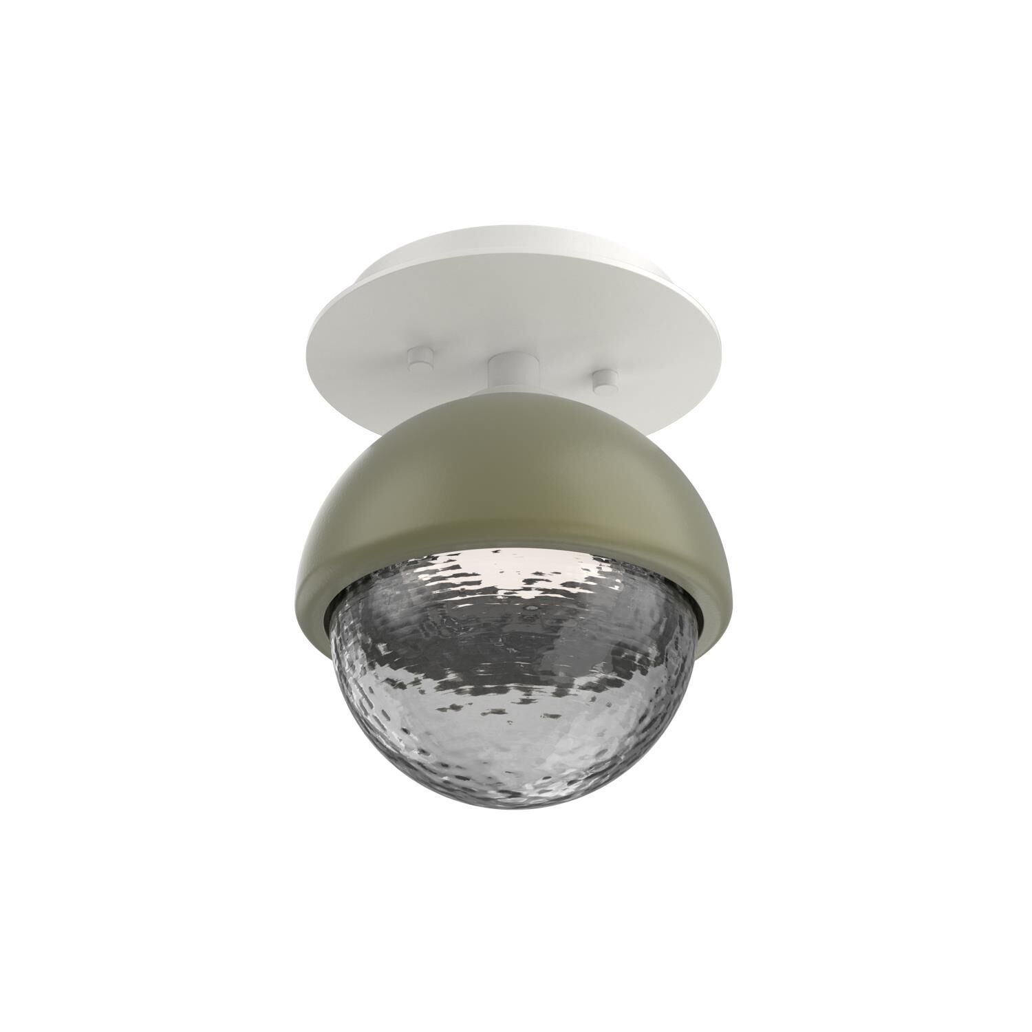 Shown in Salt White finish and Smoke glass and Sage Green accent