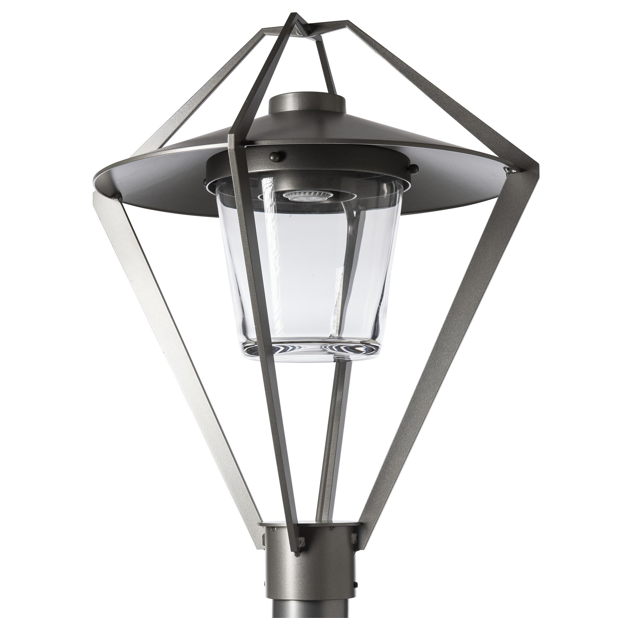 Shown in Coastal Burnished Steel finish and Clear glass