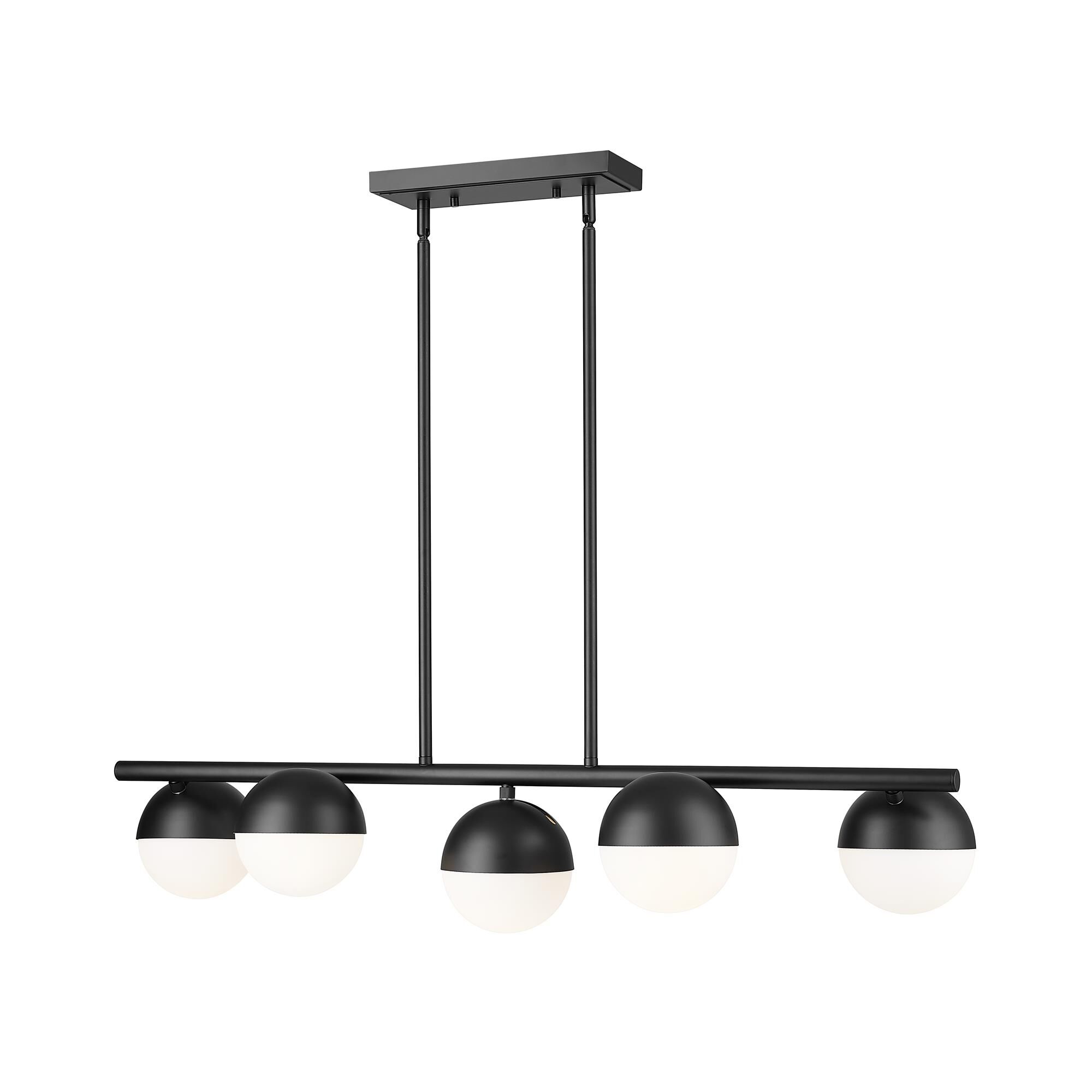 Shown in Matte Black finish and Matte Opal glass and Matte Opal shade