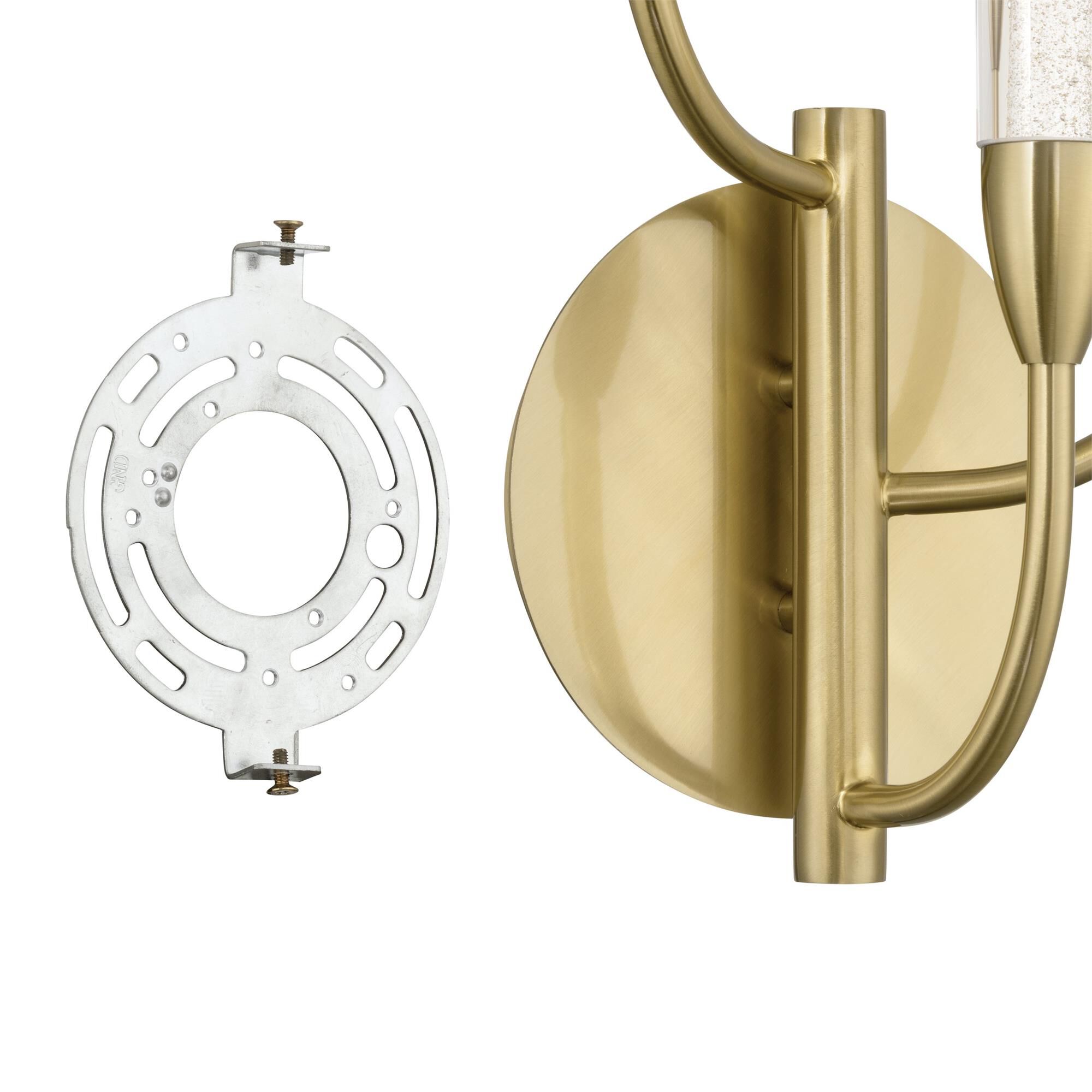 Shown in Brass finish and Gold Leaf HandPressed glass