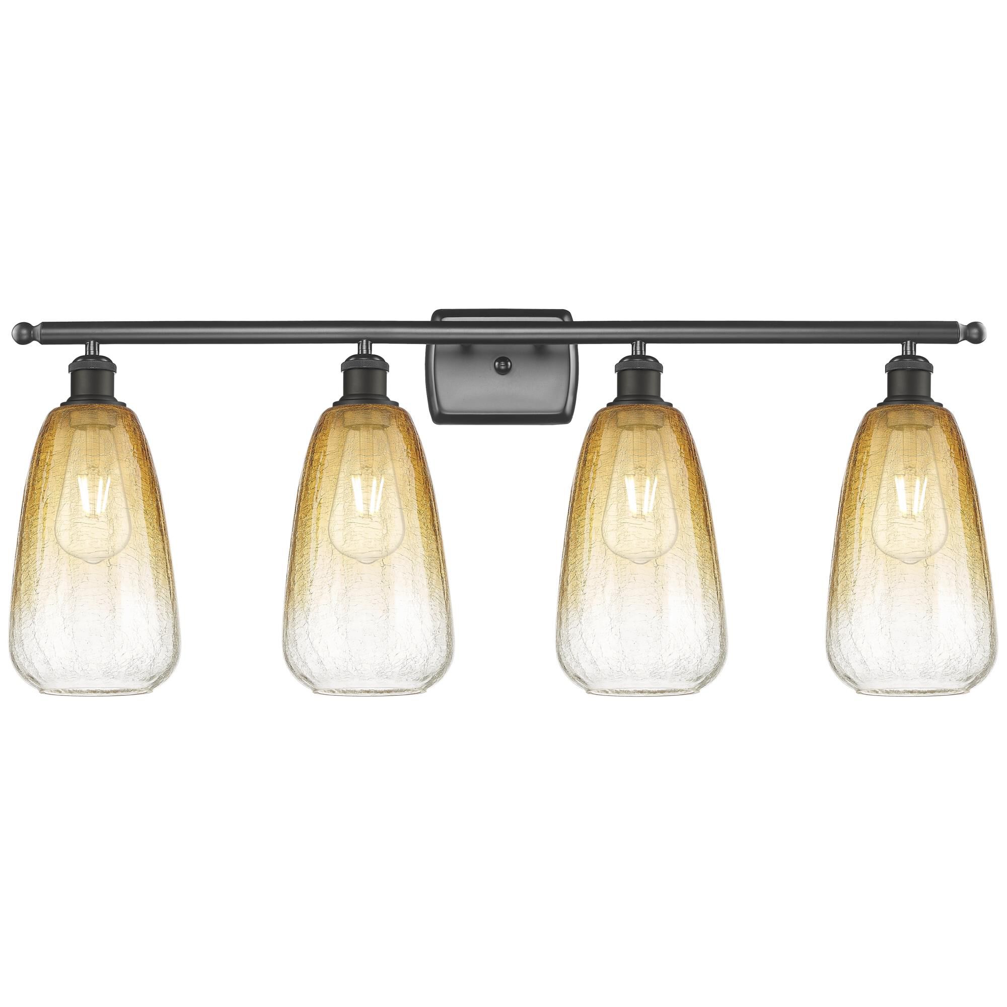 Shown in Oil Rubbed Bronze finish and Amber glass