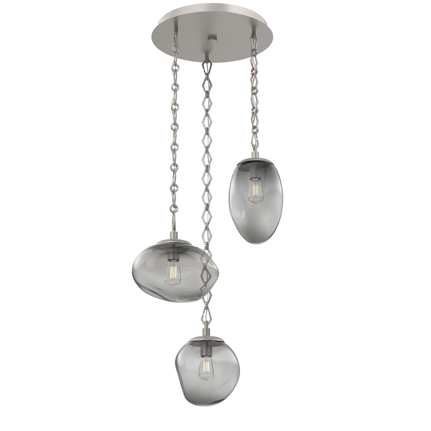 Shown in Beige Silver finish and Smoke glass