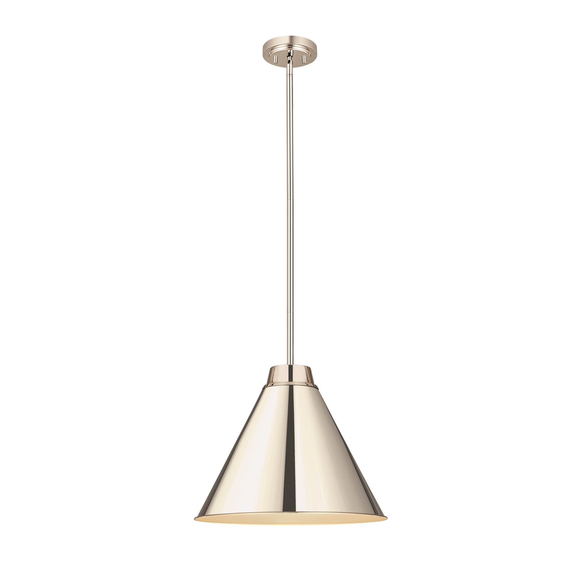 Shown in Polished Nickel finish and Iron glass and Iron shade