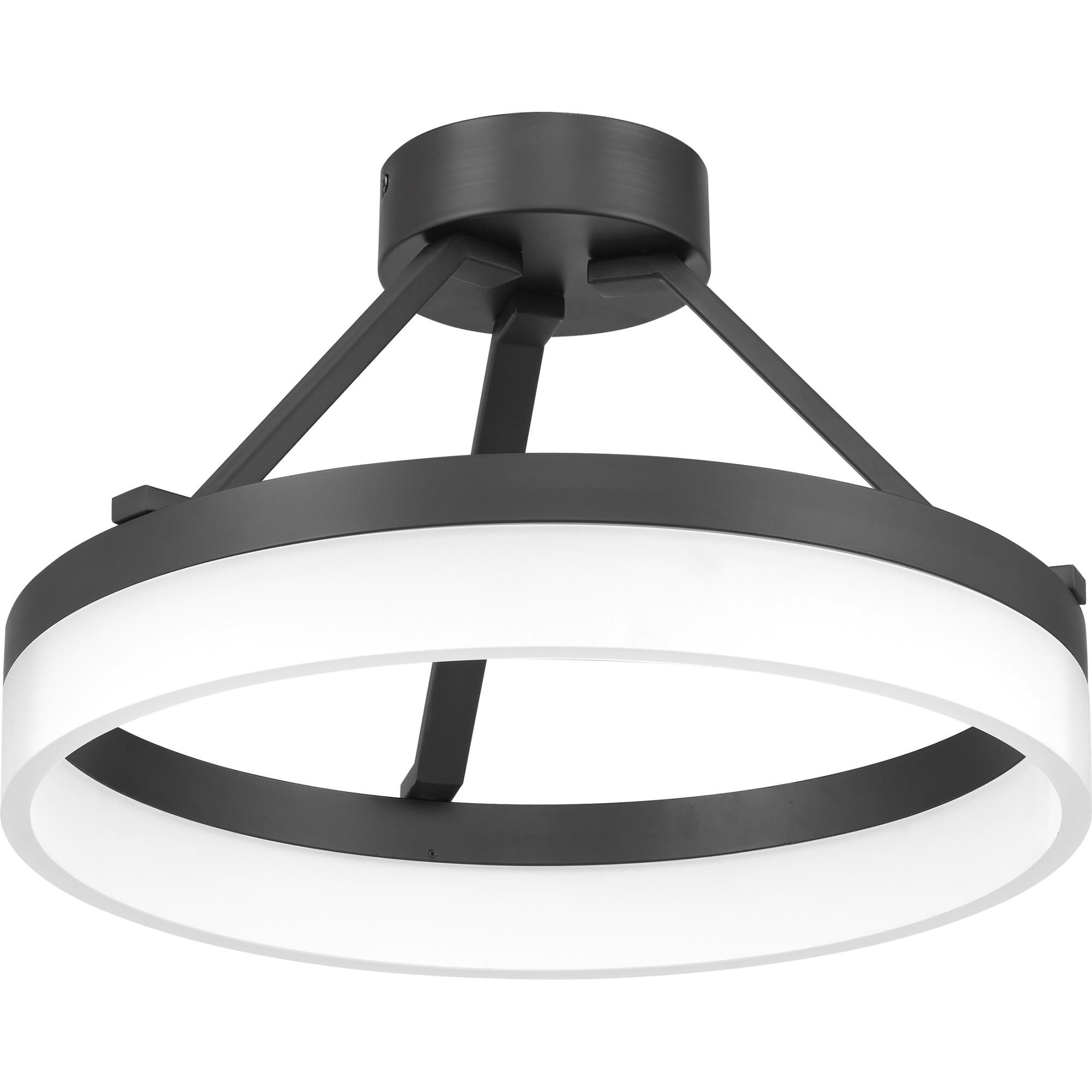 Cohen 15 Inch 1 Light LED Semi Flush Mount by Quoizel