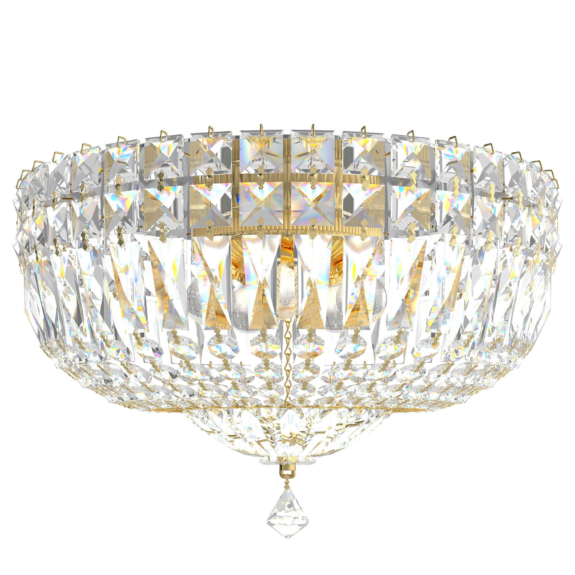 Shown in Polished Gold finish and Clear Radiance crystal