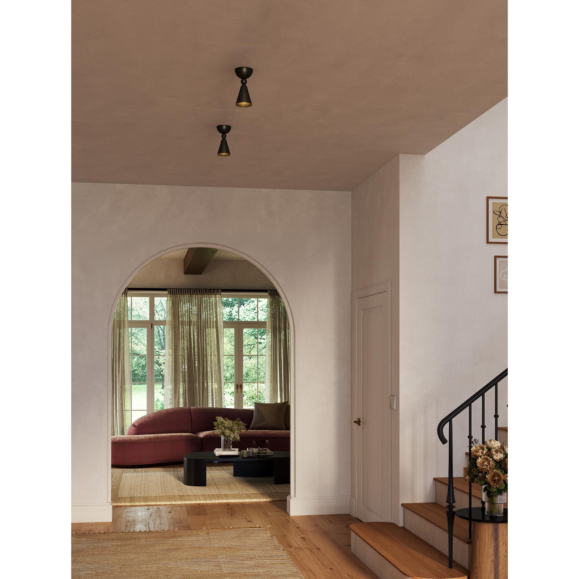 Murphy 4 Inch Semi Flush Mount,