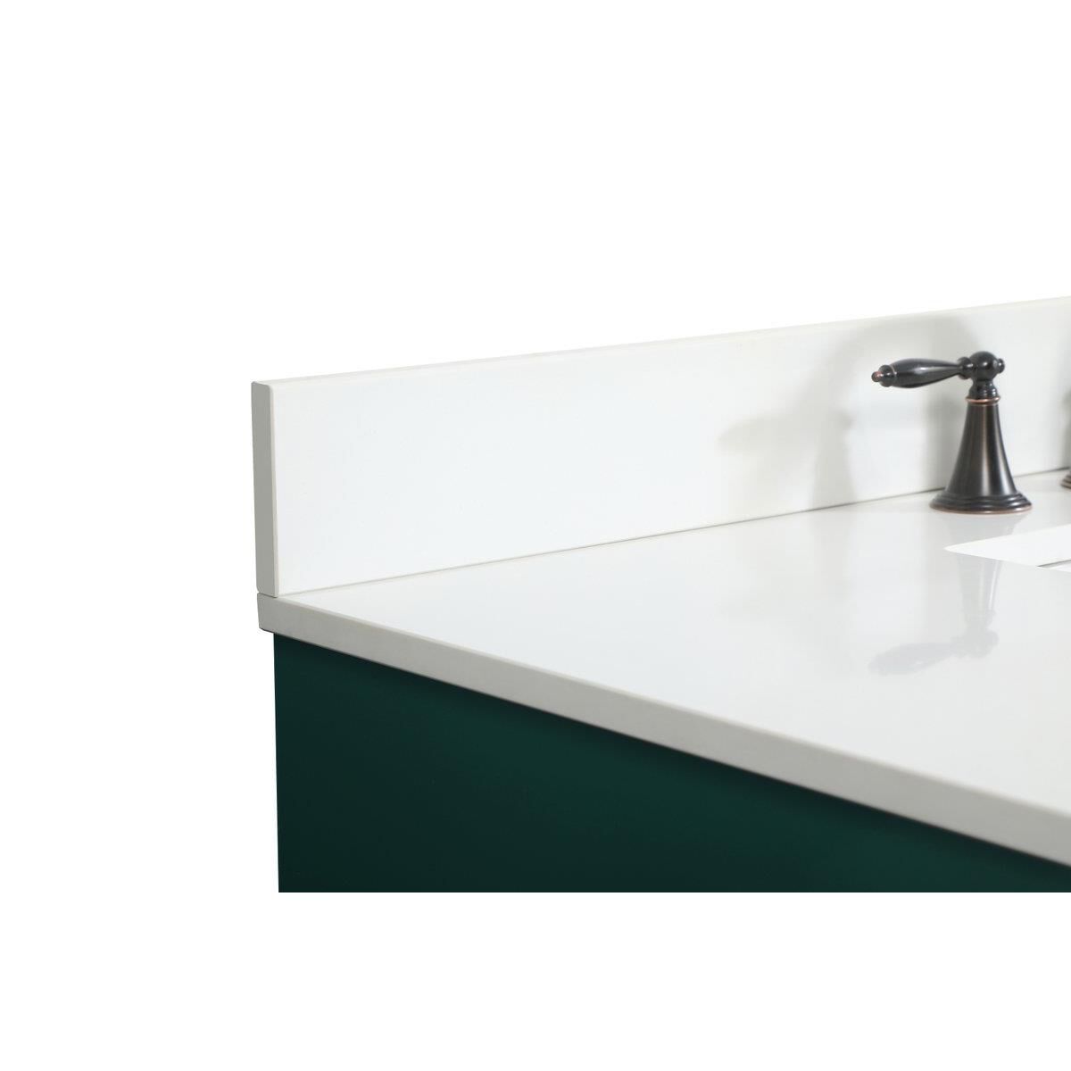 Shown in Green finish and With Backsplash accent