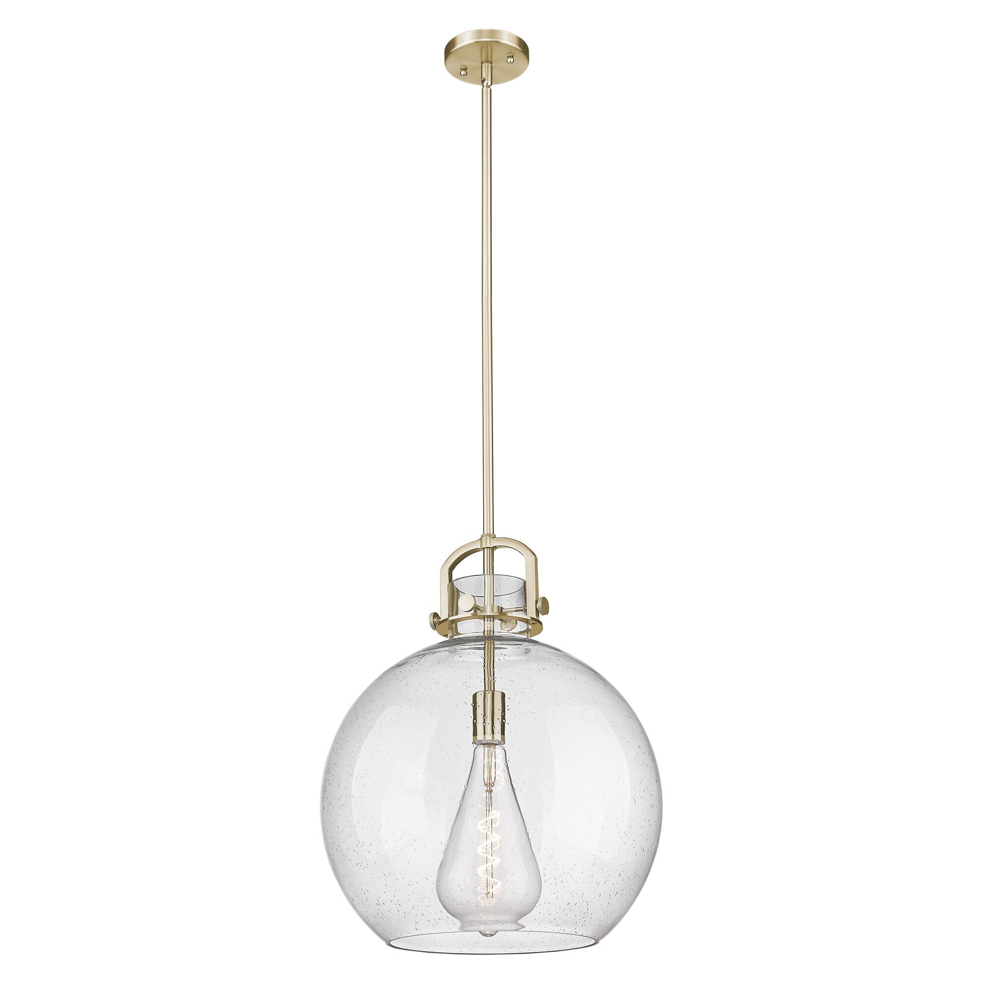 Shown in Champagne Bronze finish and Seedy shade