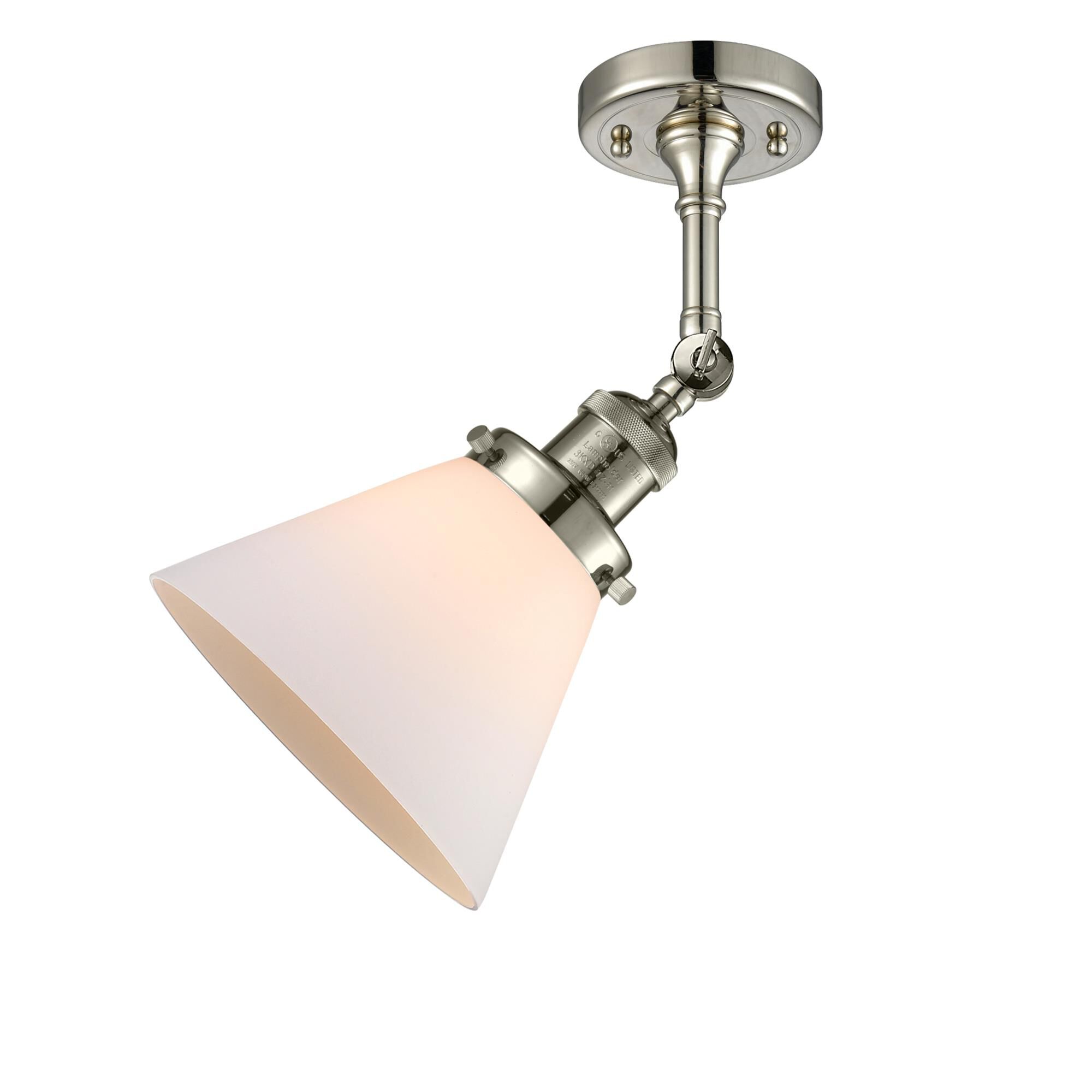 Shown in Polished Nickel finish and Frosted glass and None accent