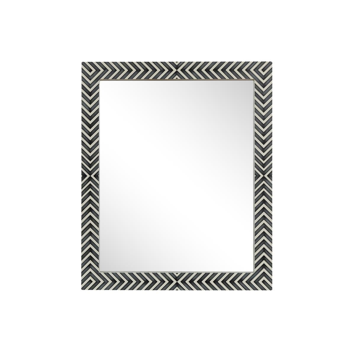 Rectangular mirror 36x30 inch in chevron Wall Mirror by Elegant Decor