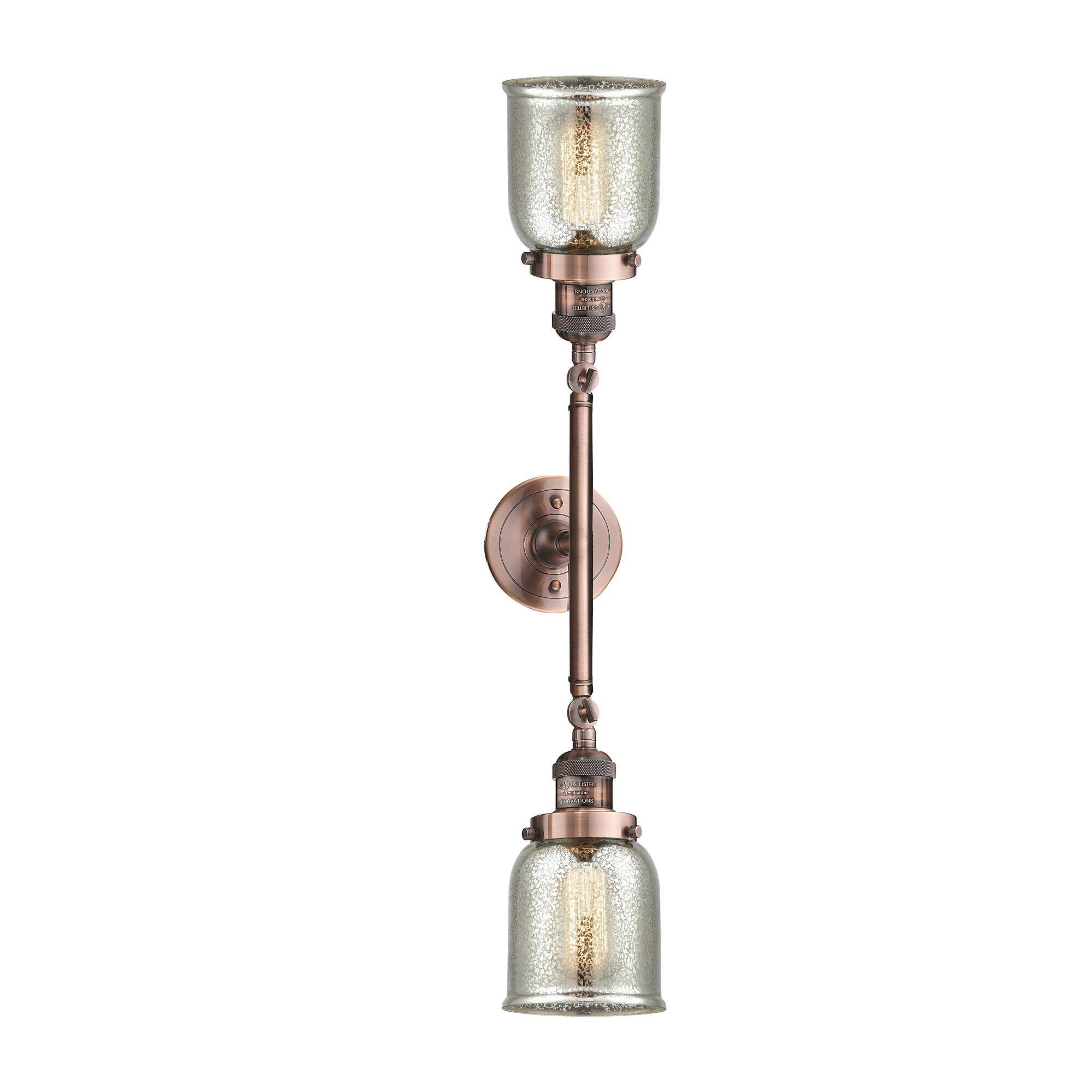Shown in Antique Copper finish and Silver Mercury glass