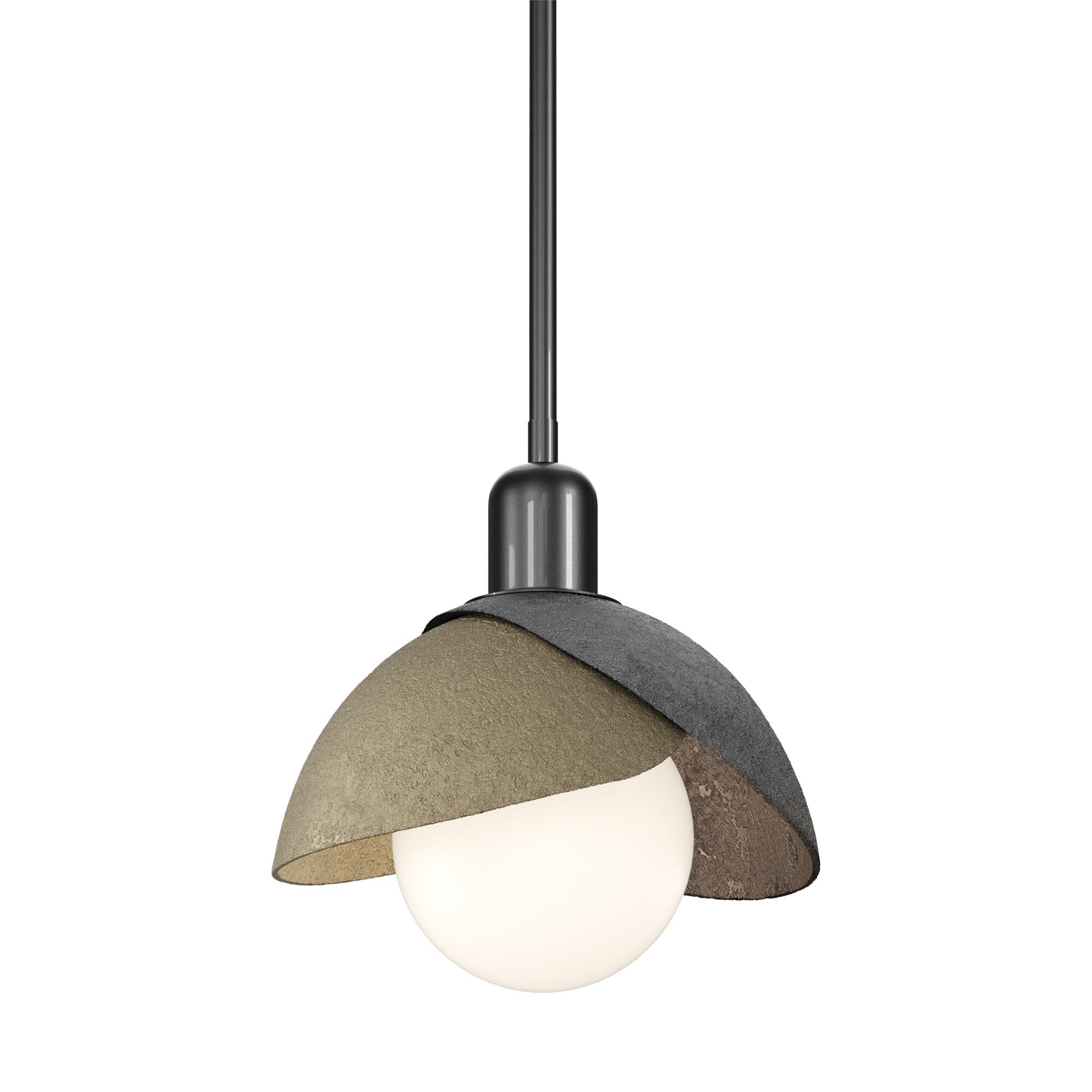 Shown in Ink finish and White glass and White Glass shade