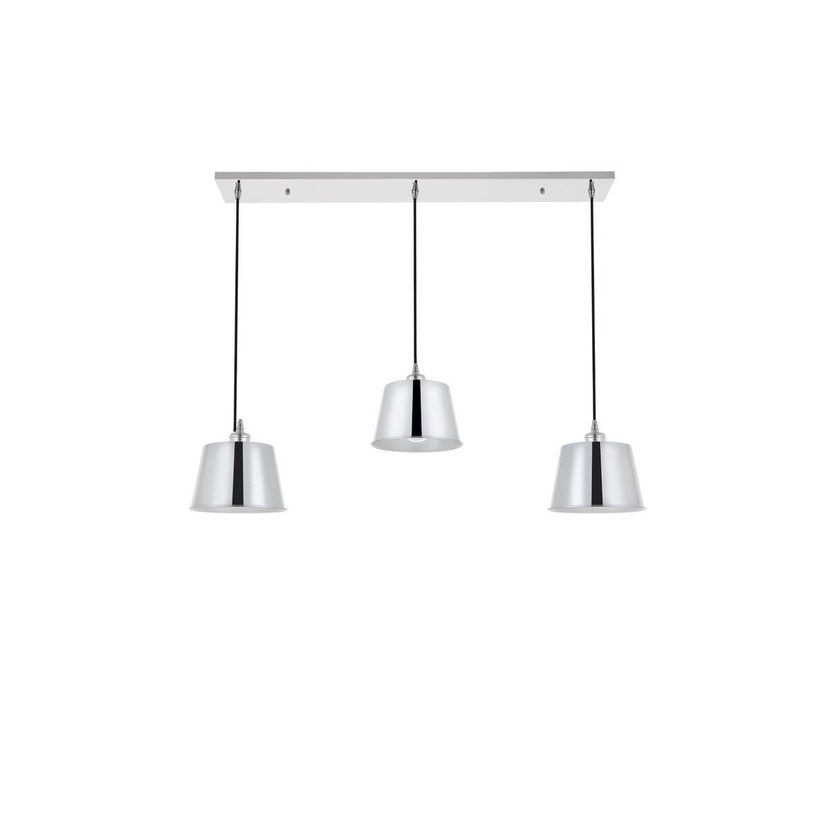 Nota 40 Inch 3 Light Linear Suspension Light by Elegant Lighting