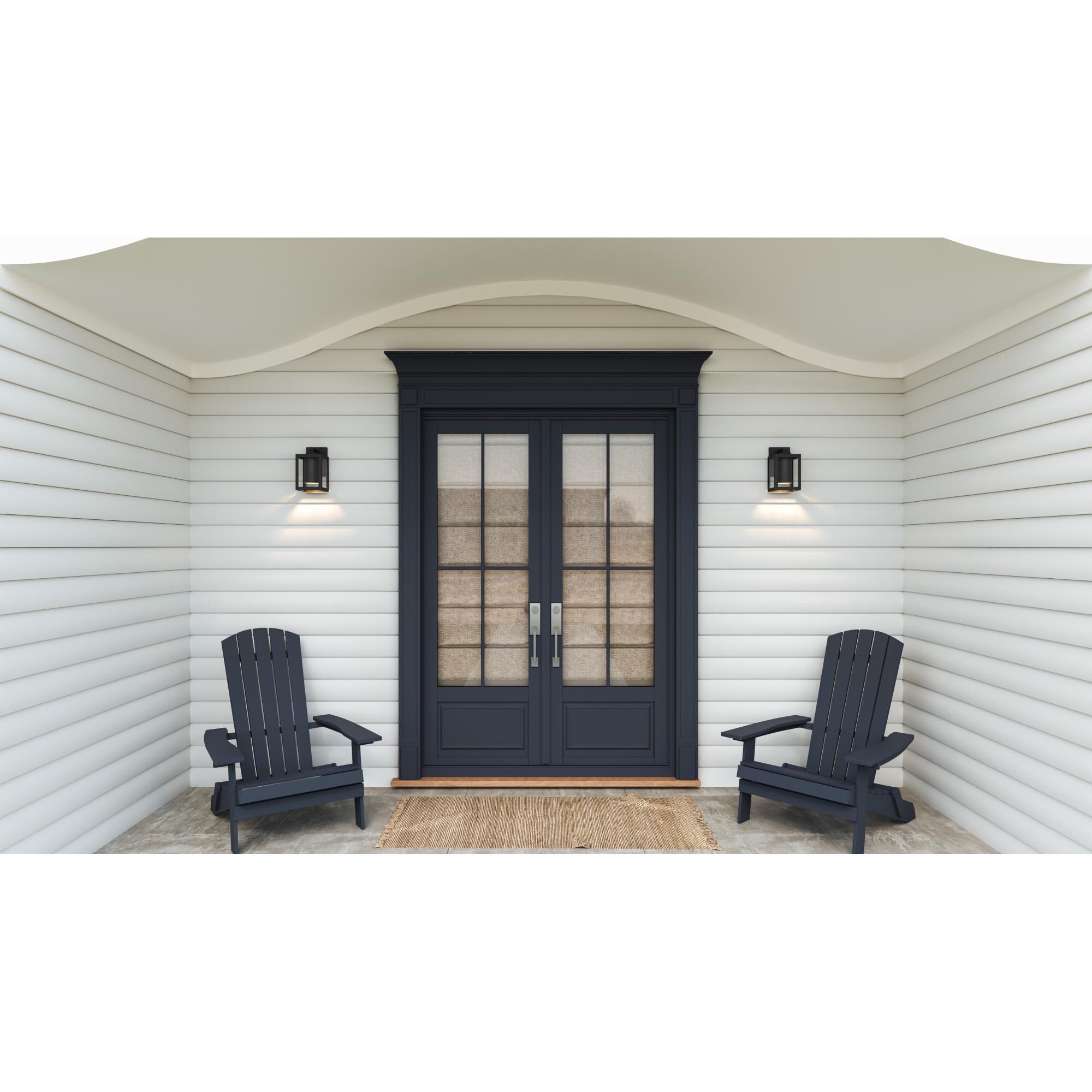 Shown in Earth Black finish and Clear glass