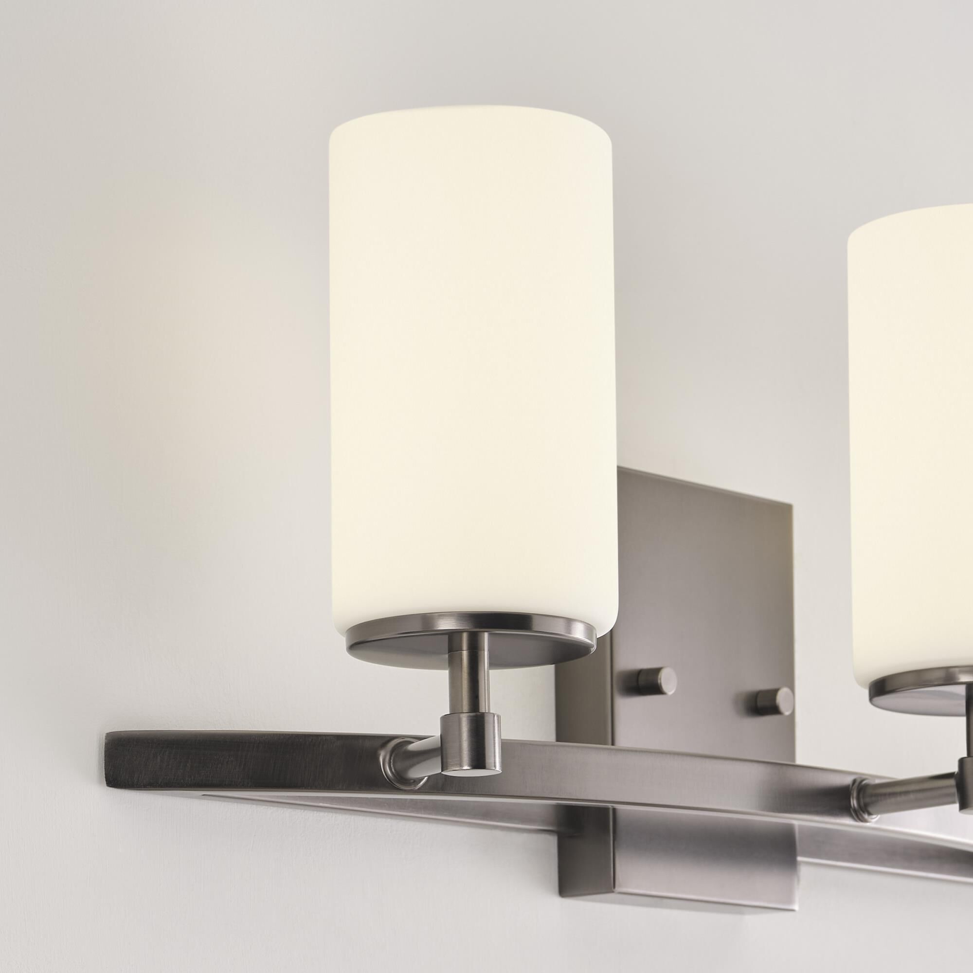 Shown in Brushed Oil Rubbed Bronze finish and Etched White Inside glass