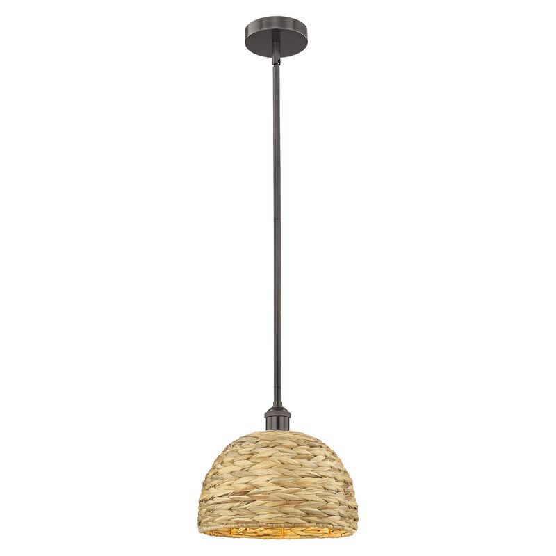 Bruno Marashlian Woven Rattan Mini Pendant by Innovations Lighting