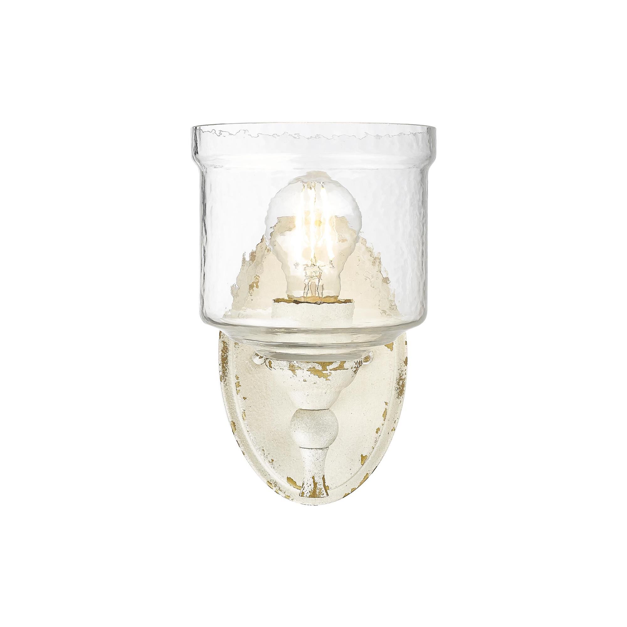 Shown in Antique Ivory finish and Hammered Water glass