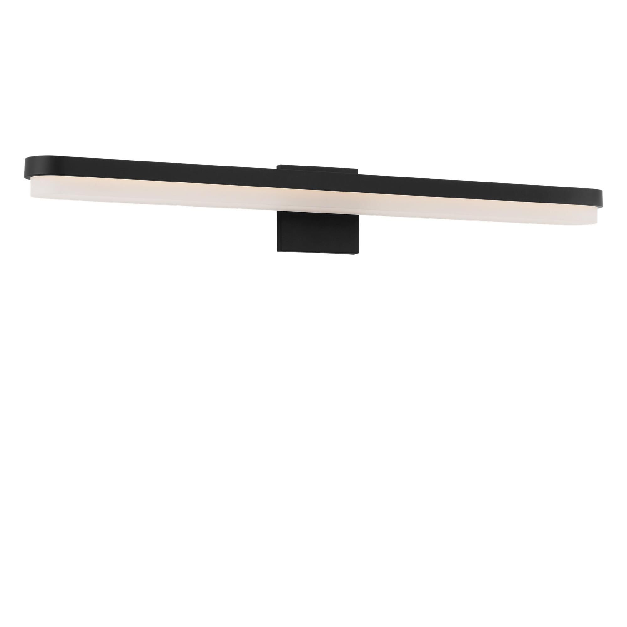 Shown in Midnight Black finish and Matte Frosted Acrylic Panels shade
